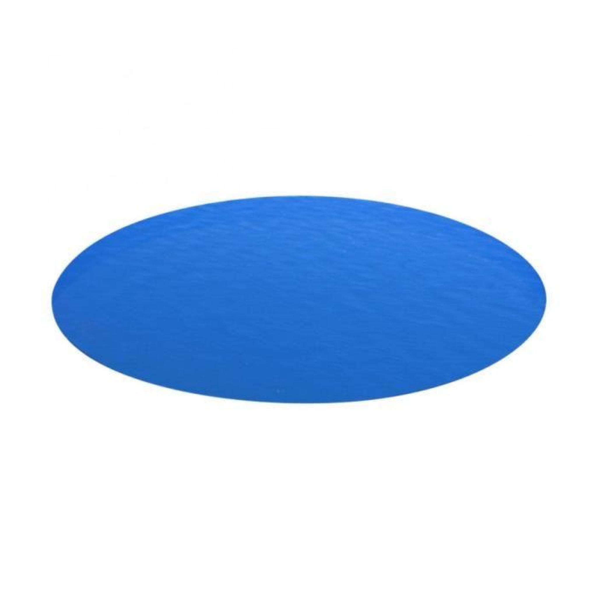Superbe Bâche de piscine bleue ronde en PE 549 cm 