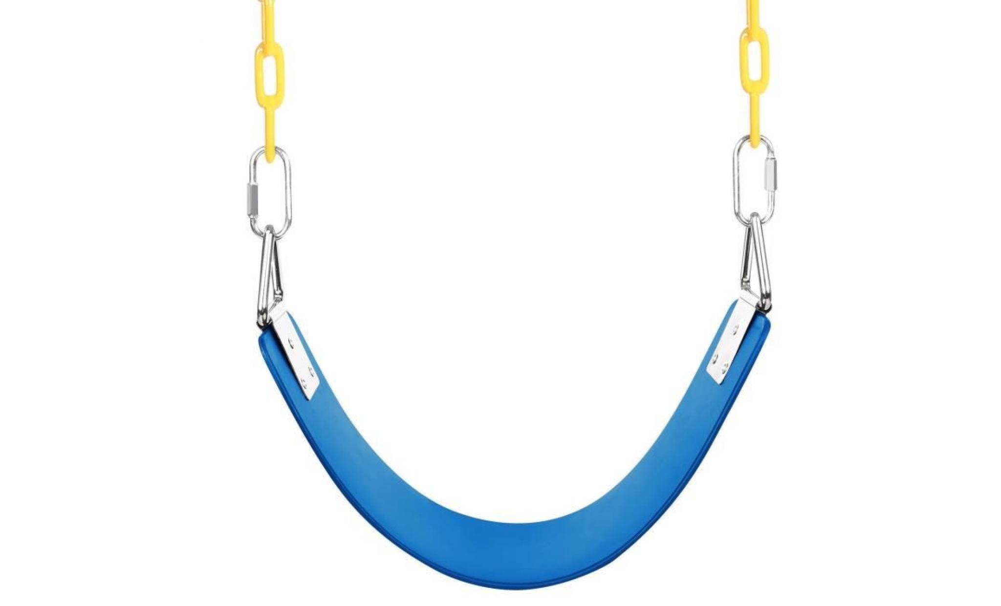 swing set siège de balançoire avec chaîne de fer ensemble   bleu pas cher