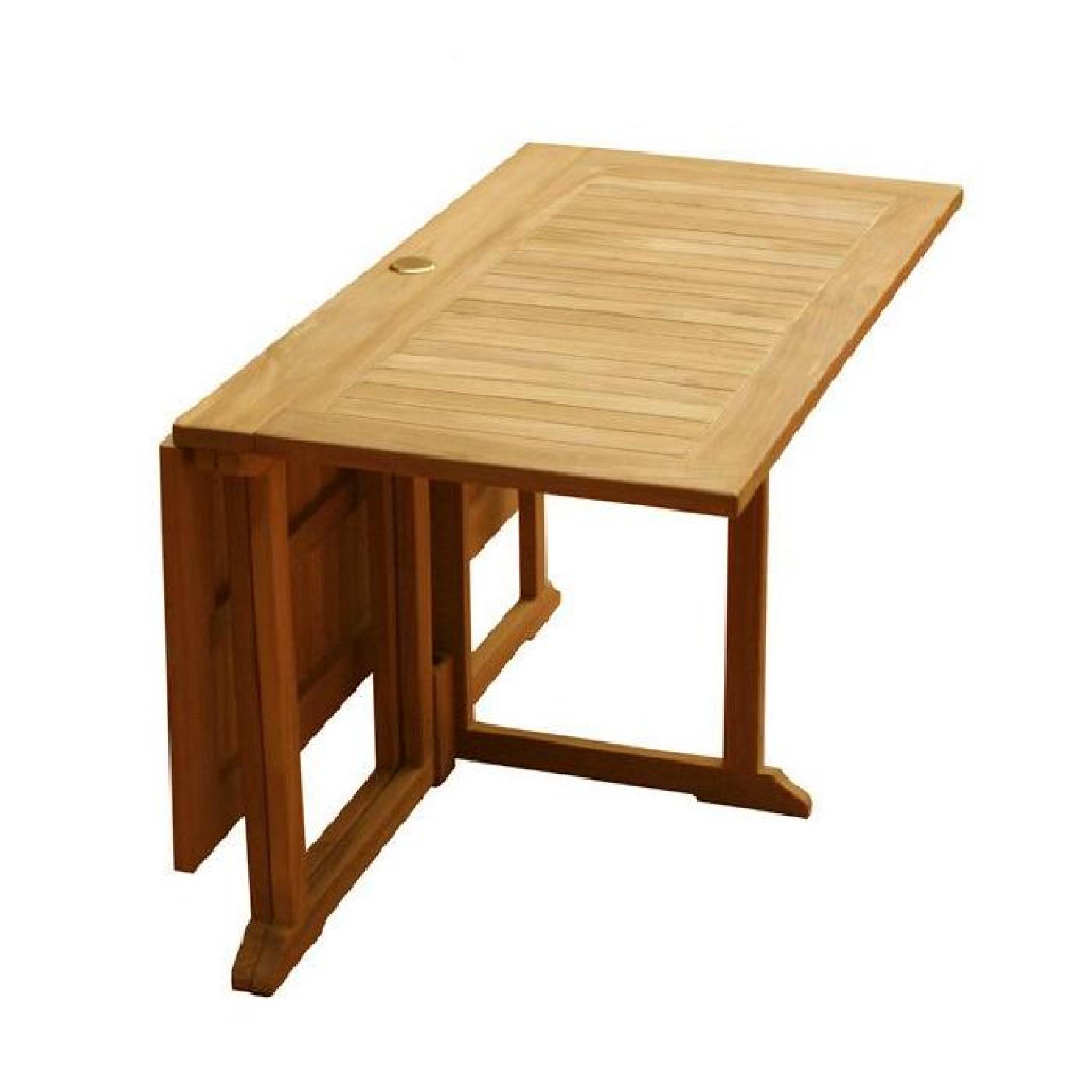Table pliante carrée en teck Ecograde Goa 120 x 120 cm