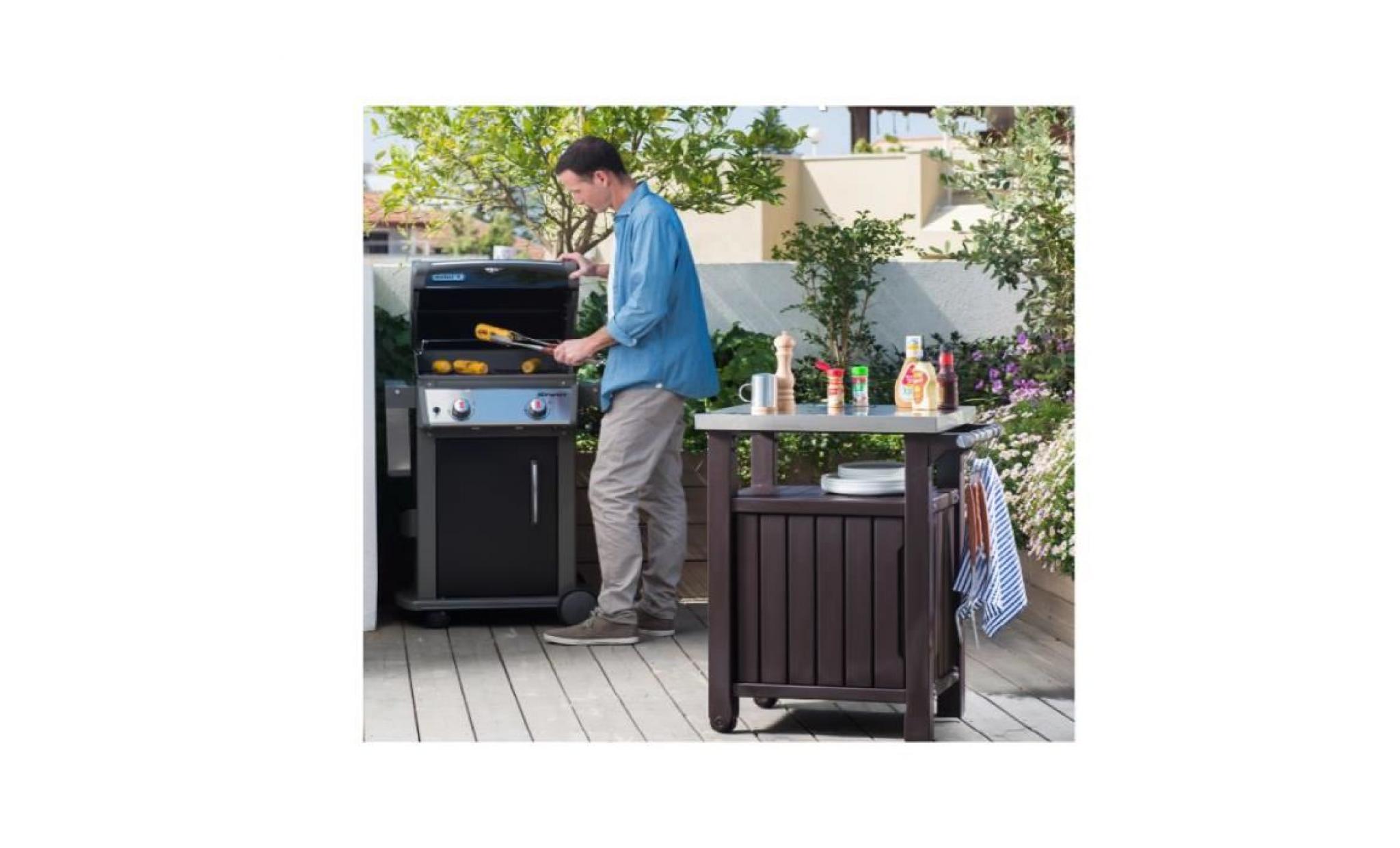 table coffre auxiliaire barbecue pas cher