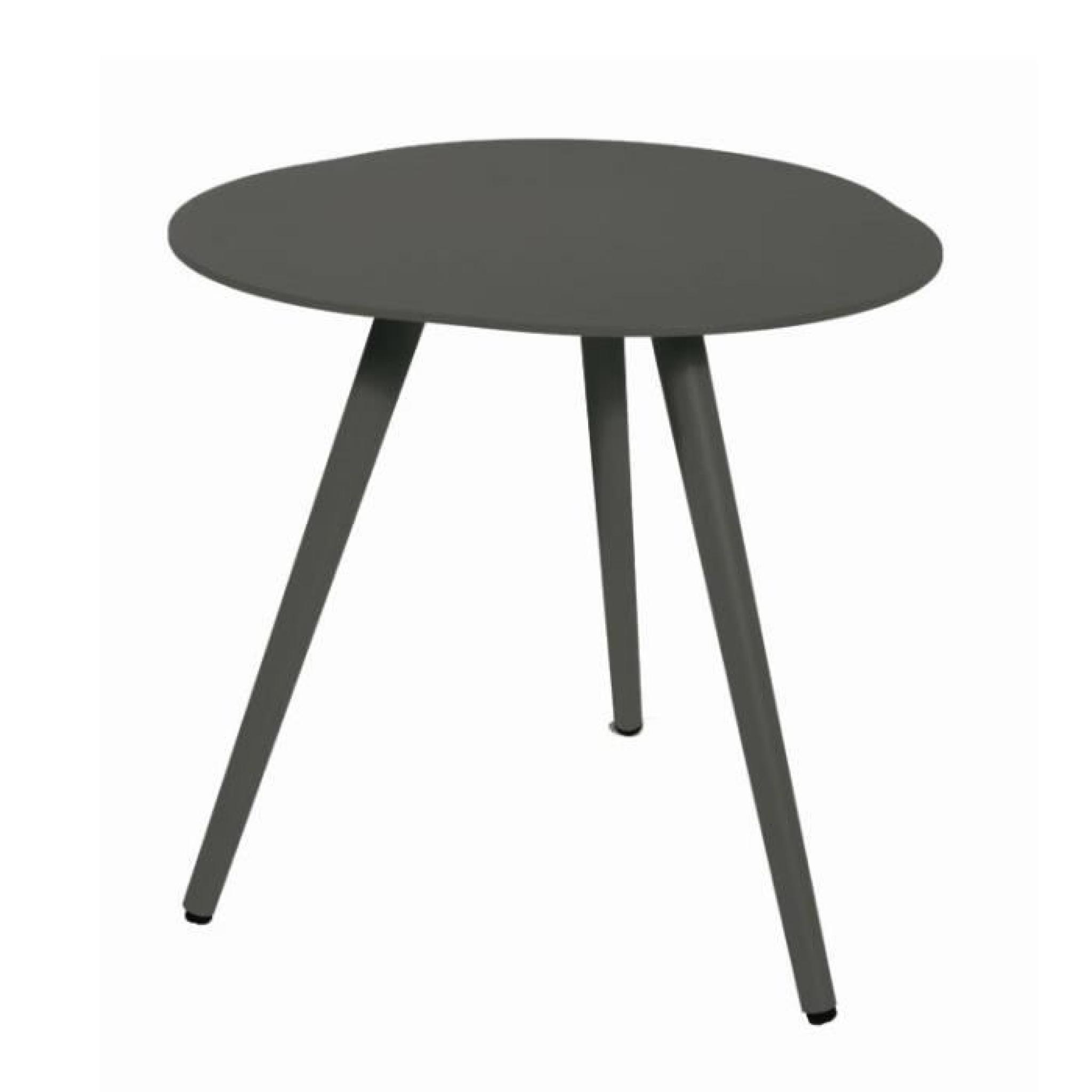 Table d'appoint en alu anthracite Spezia Anthracite
