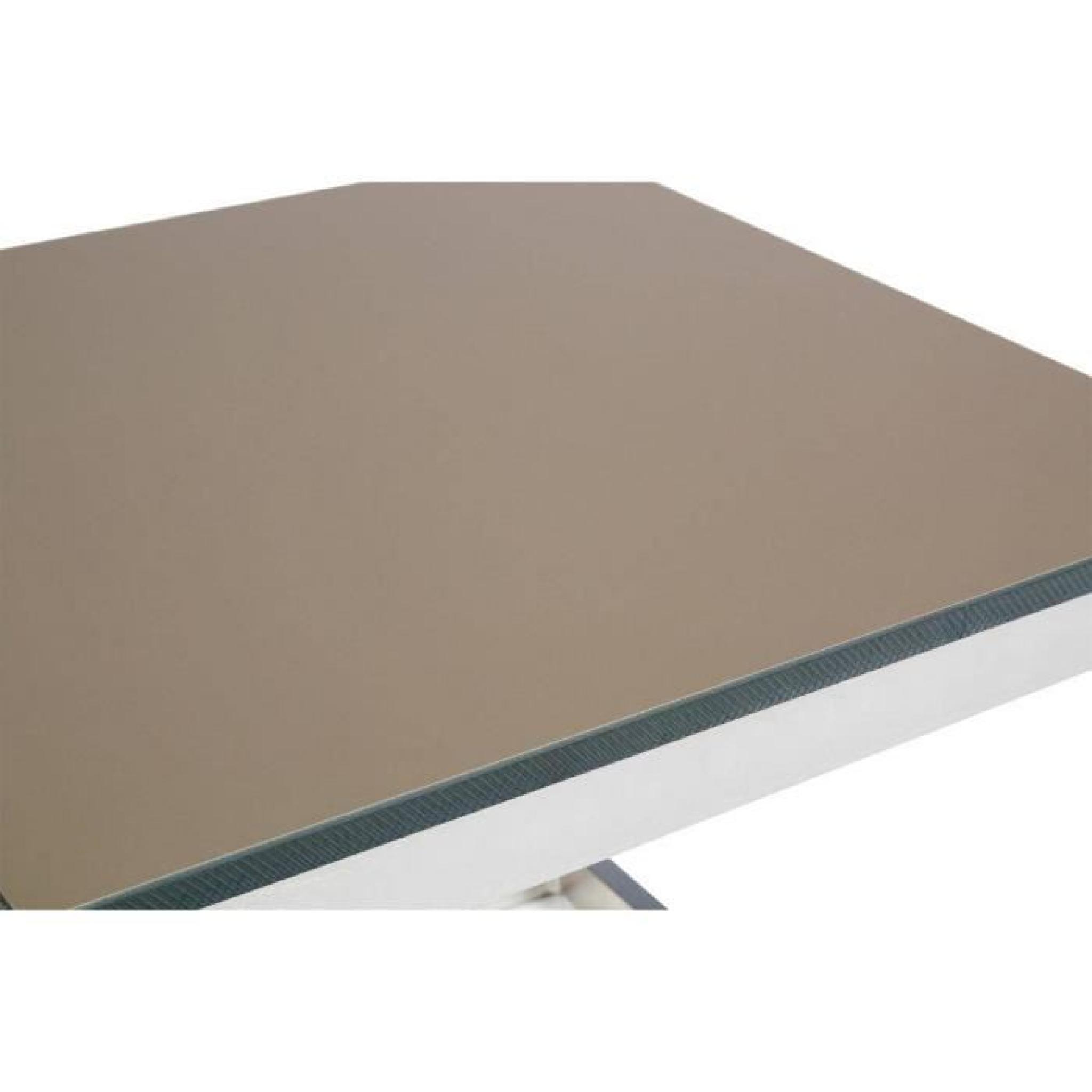 Table d'appoint en Aluminium, coloris taupe - Dim : L 40 x P 40 x H 38cm  pas cher