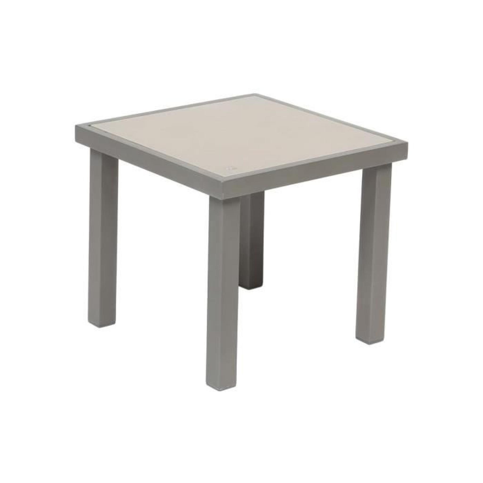 Table d'appoint PIAZZA 40 x 40 cm Taupe - Hespéride