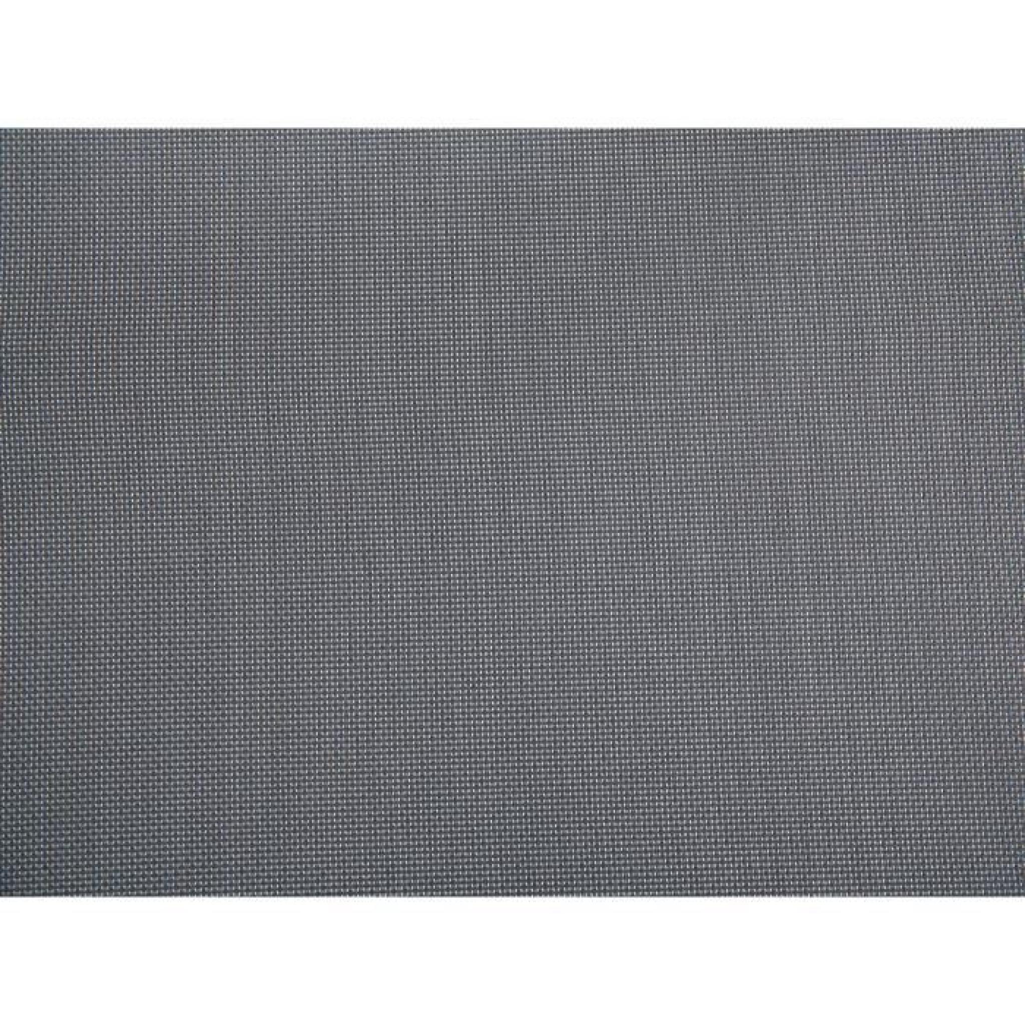 Table de jardin acier inox - plateau granit triple noir poli 180 cm avec 6 chaises en textile gris - Grosseto pas cher