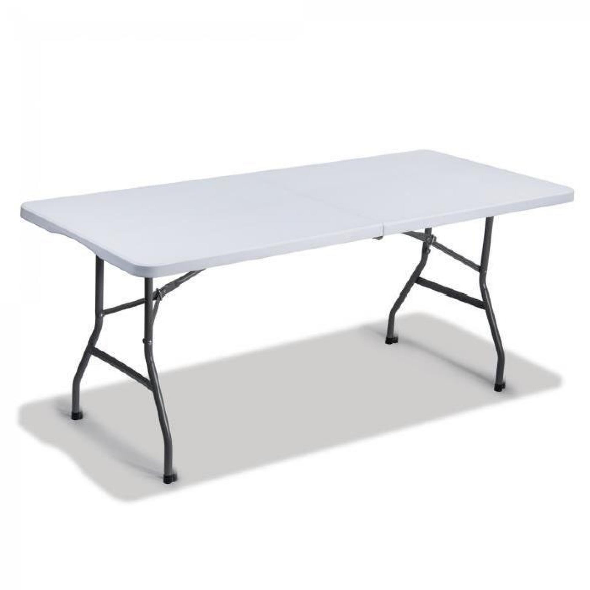 TABLE DE JARDIN EN PLASTIQUE - PLIABLE 180x75 cm