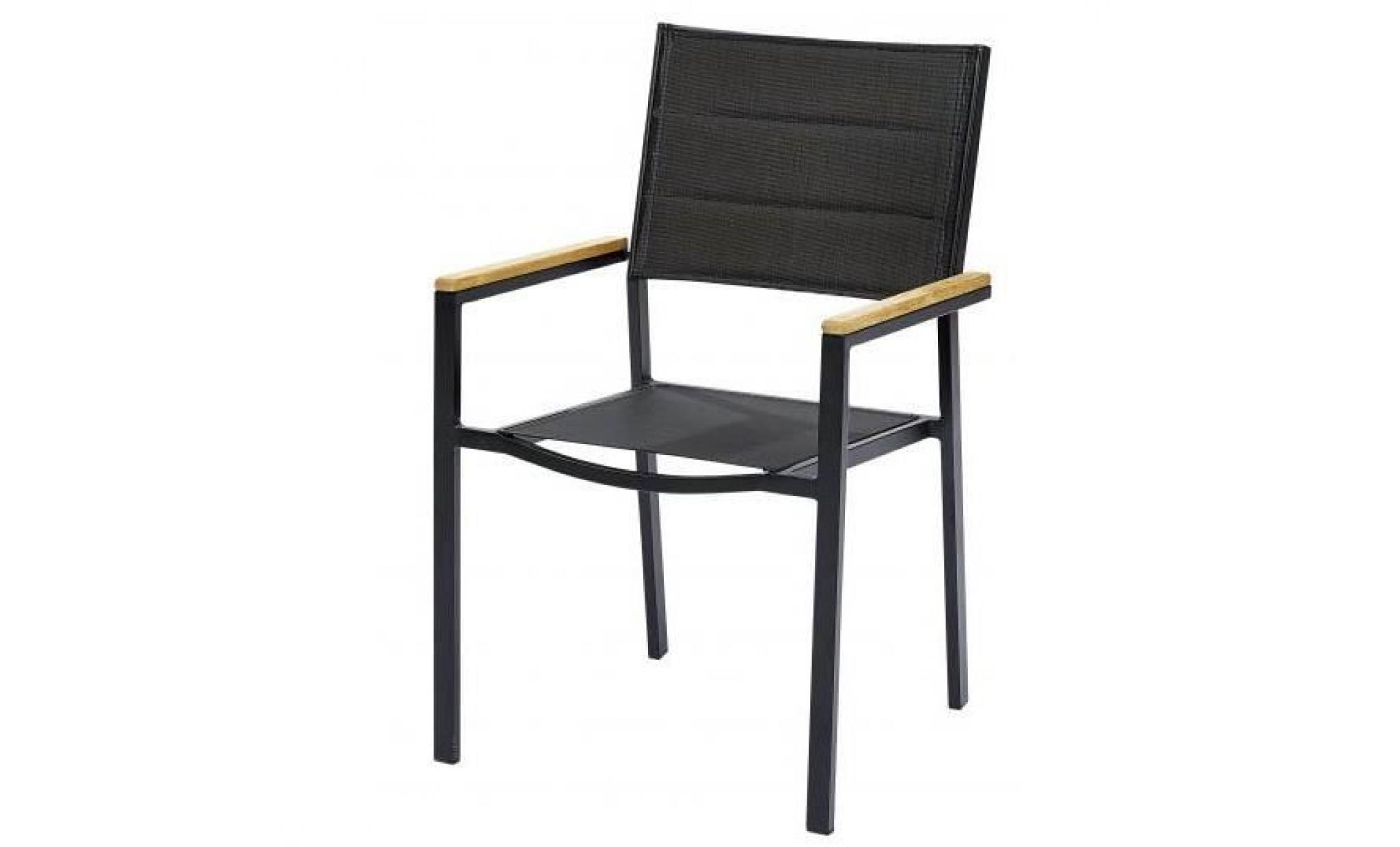 table et chaises de jardin moderne bali 4 chaises 8 fauteuils 200 76 noir pas cher