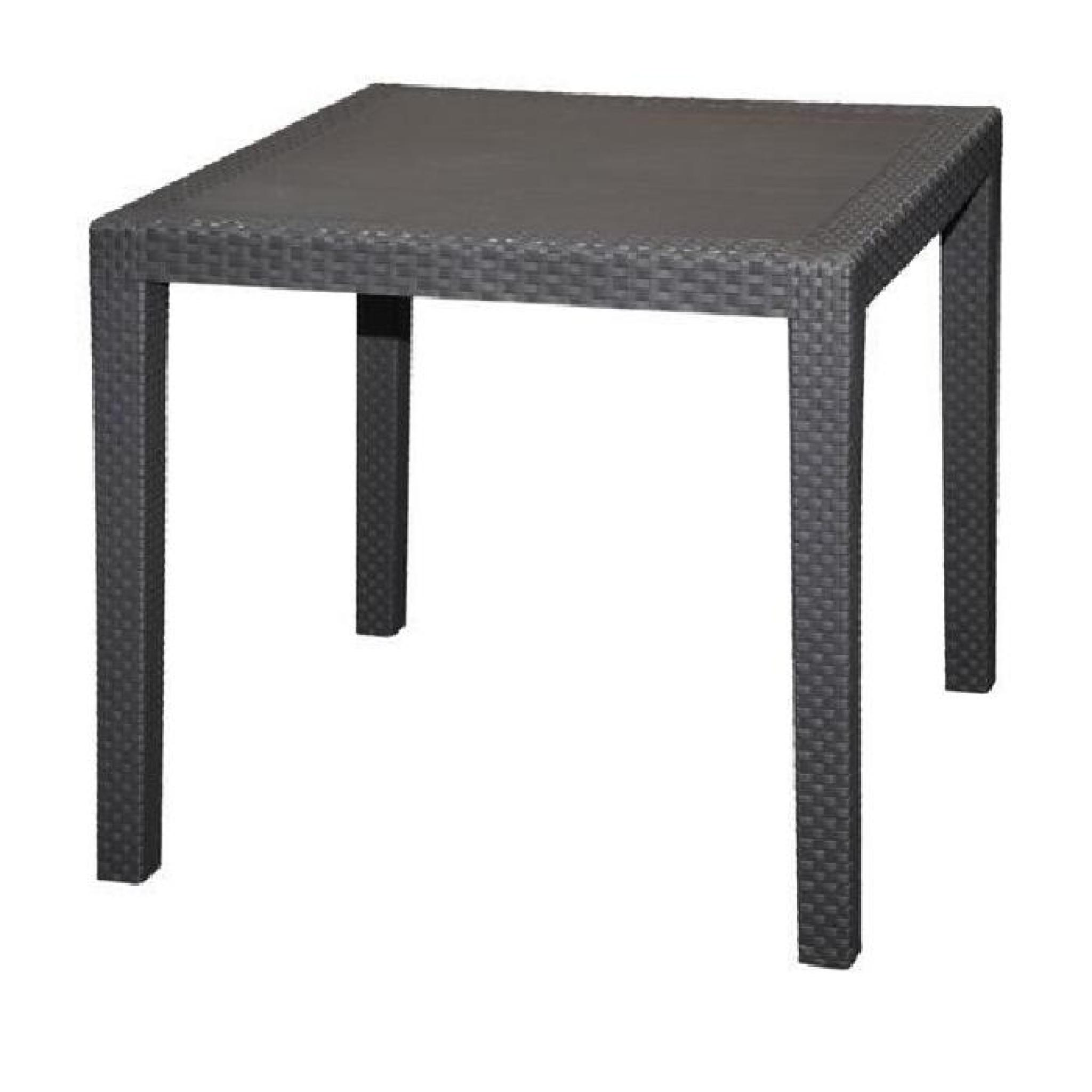 Table King PVC 79 x 79 cm Noir pas cher