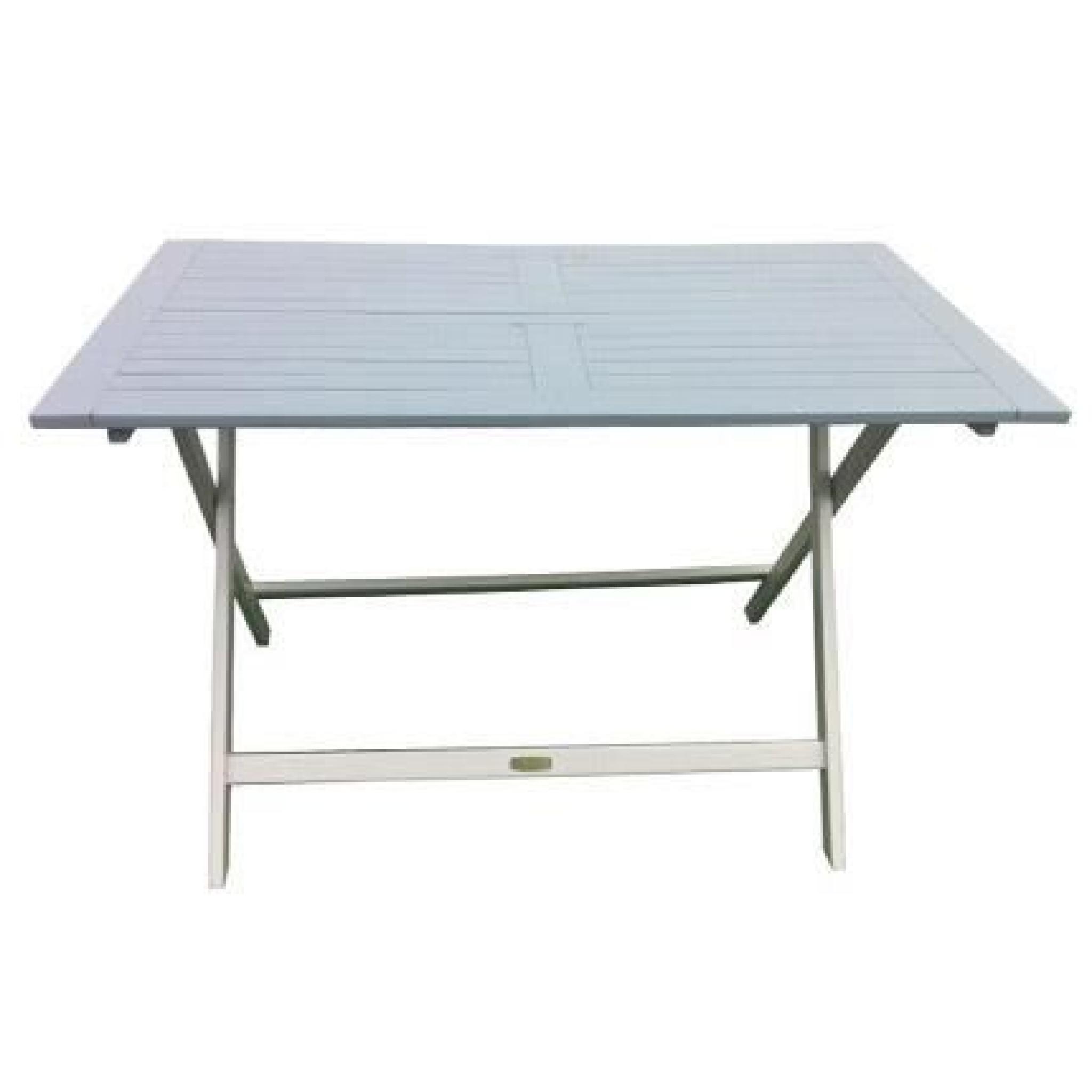 Table pliante 113x65x74 en acacia coloris gris