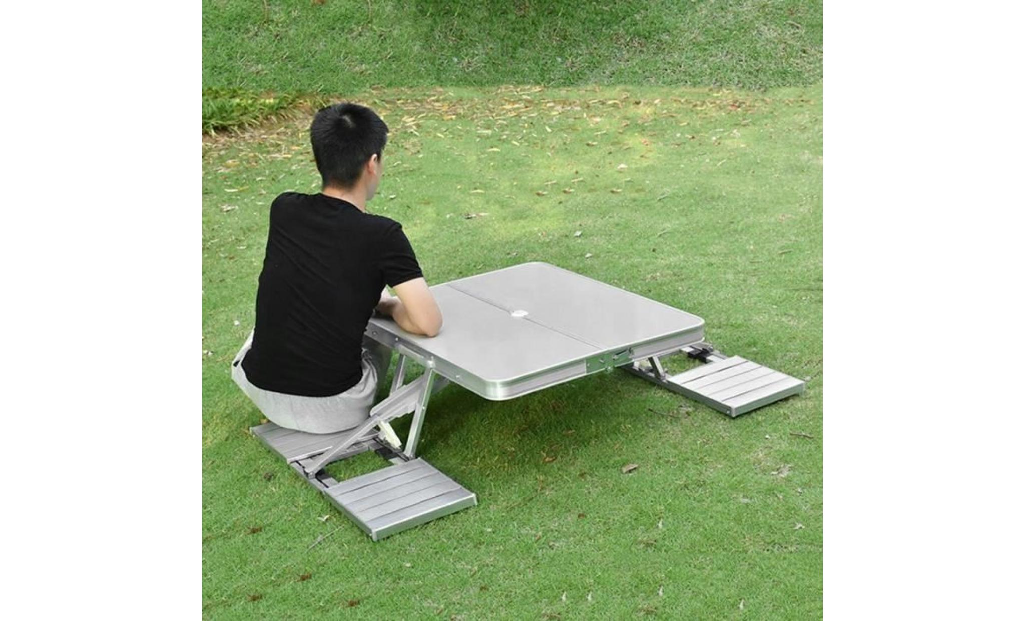 table pliante  avec les chaises extérieure portative de pique nique jardin préside l'alliage d'aluminium de combinaison pas cher