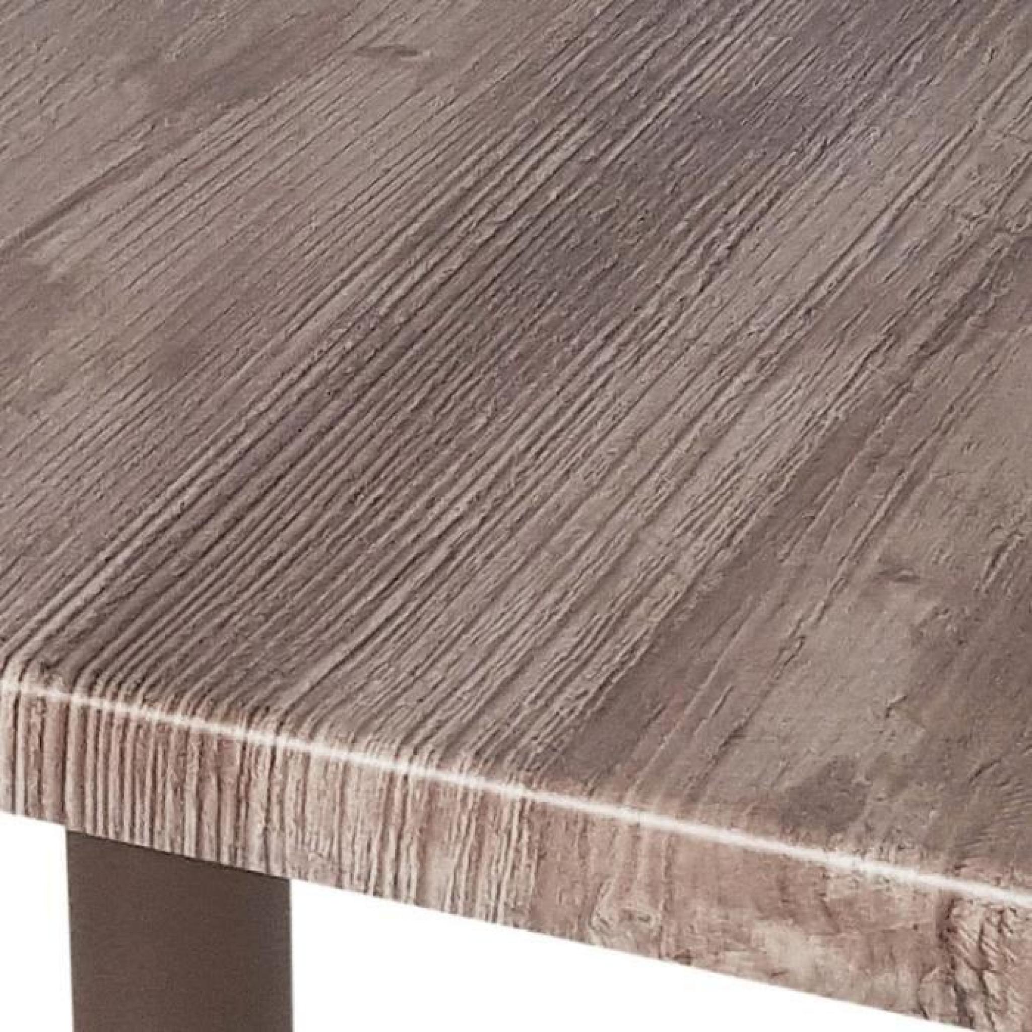 Table pliante carrée en alu aspect chêne 70 x 70 cm Oglio Marron Clair pas cher