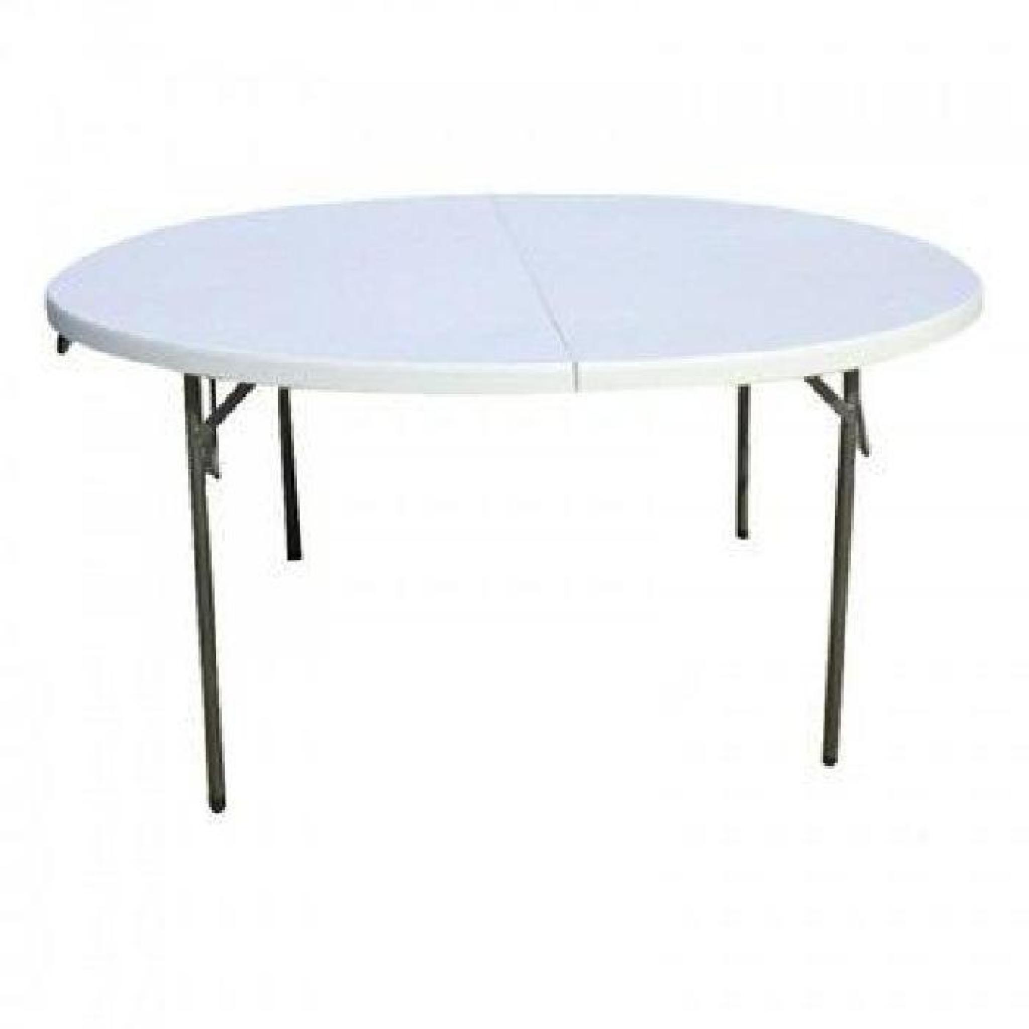 Table pliante d'appoint ronde diametre 160X72 cm