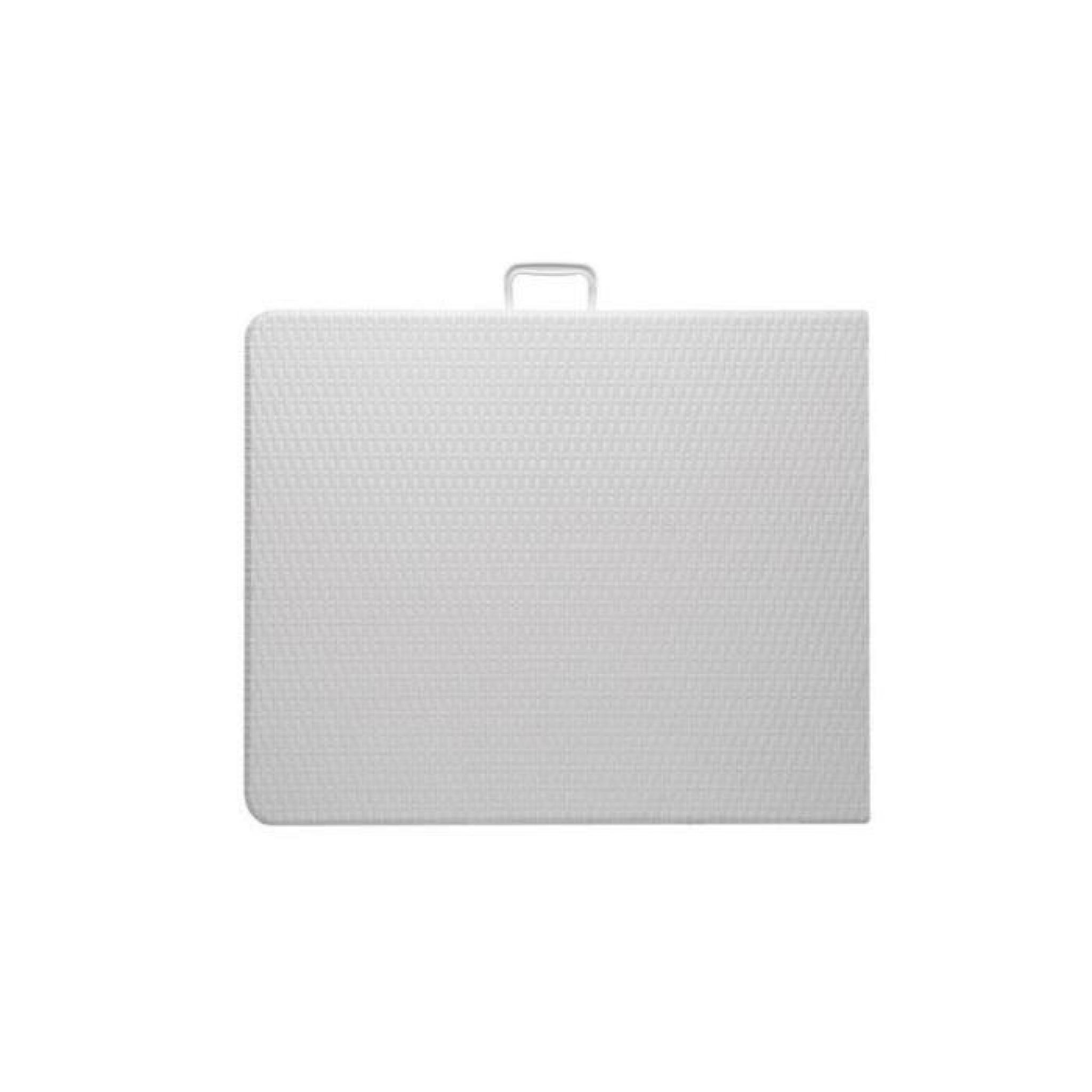 Table pliante - imitation rotin blanc - 180 cm pas cher