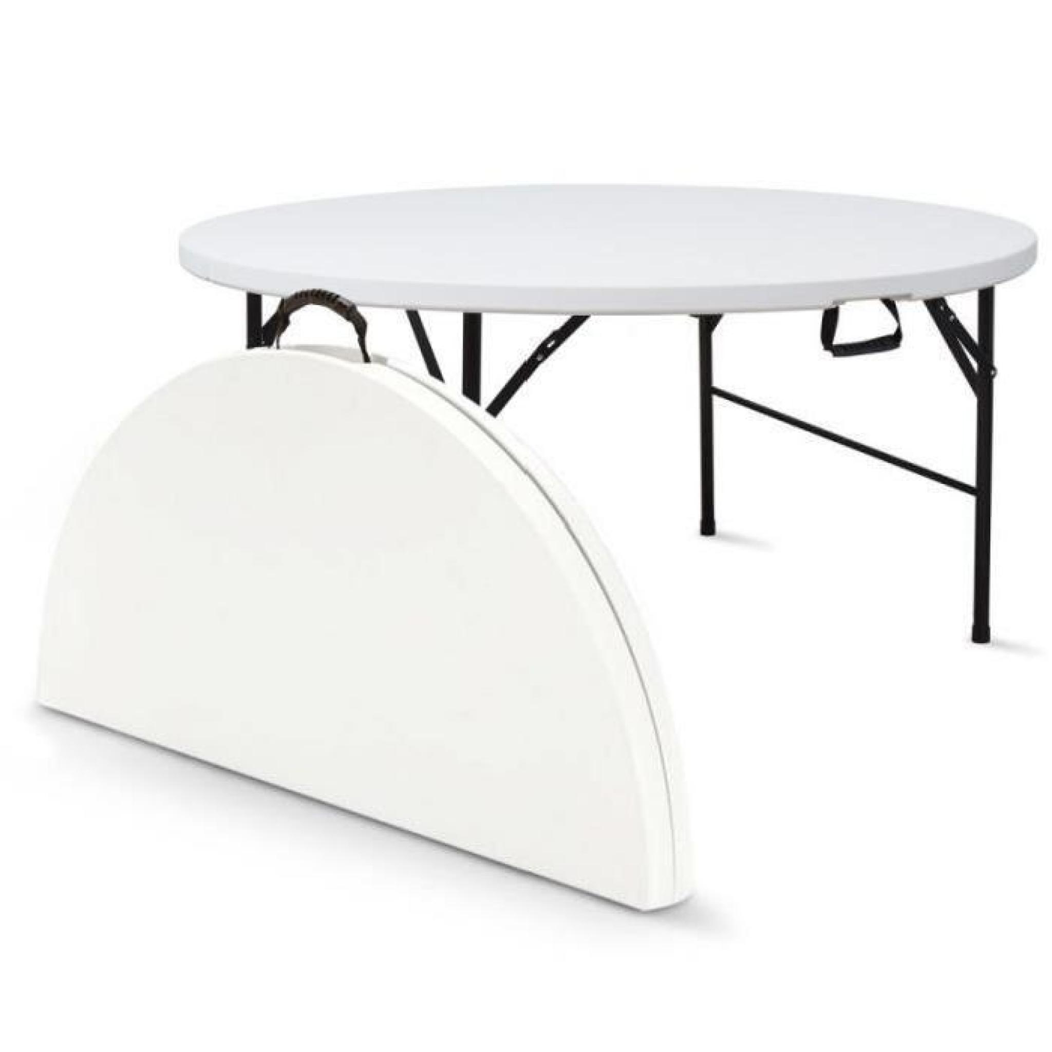 Table pliante ronde 180 cm portable pas cher
