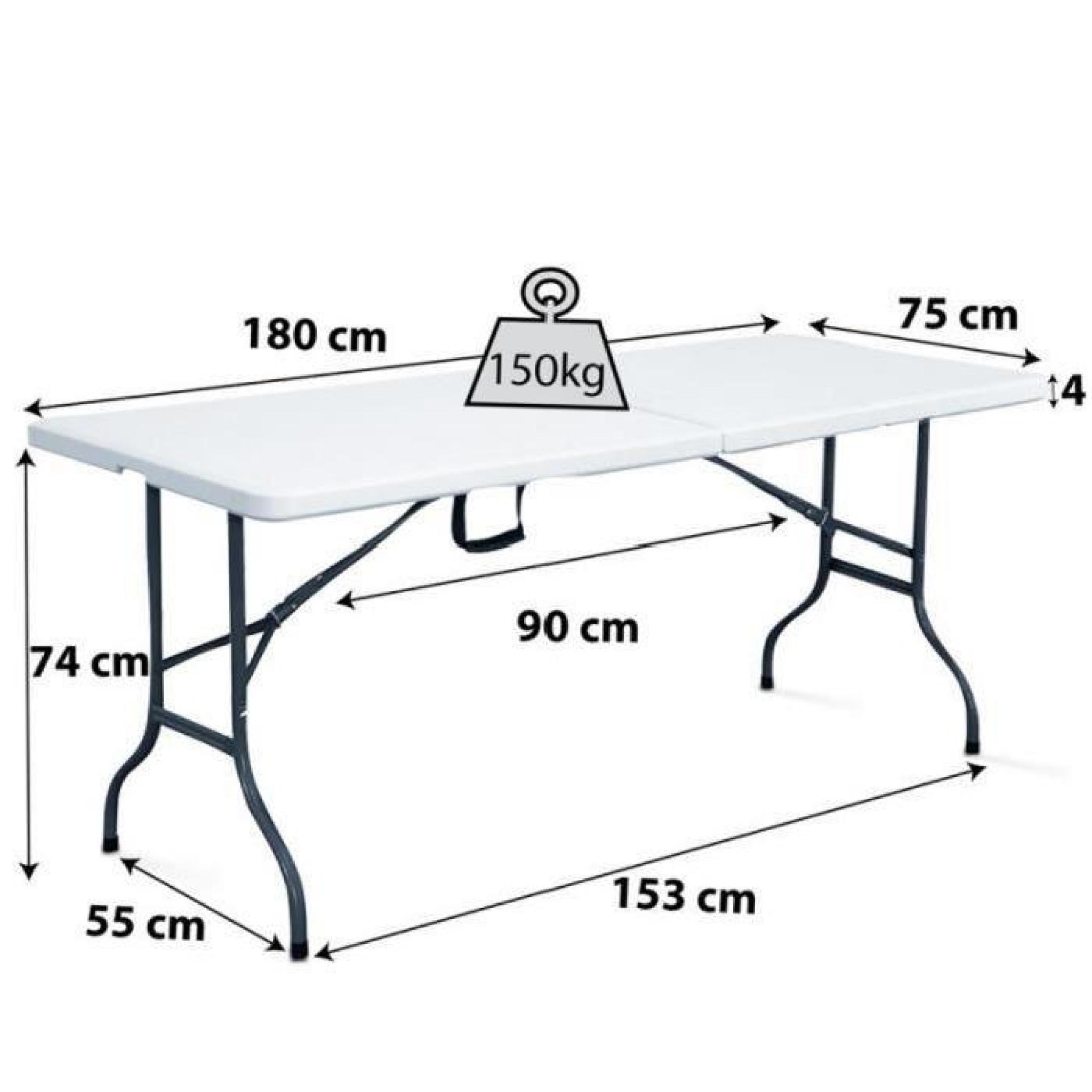 Table Pliante Rectangulaire 180 Cm