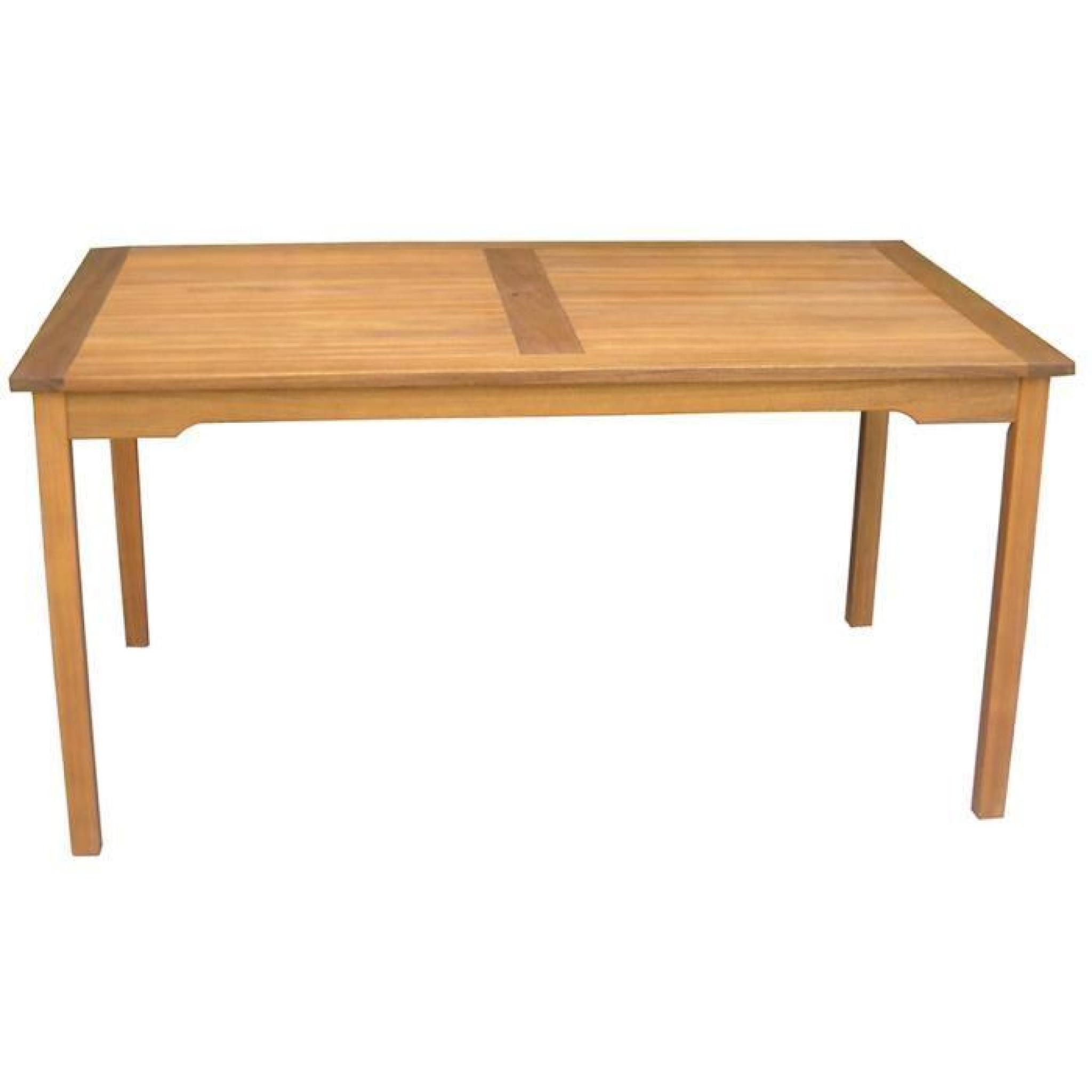 Table rectangulaire  de jardin en bois exotique - Dim : 150 x 90 cm