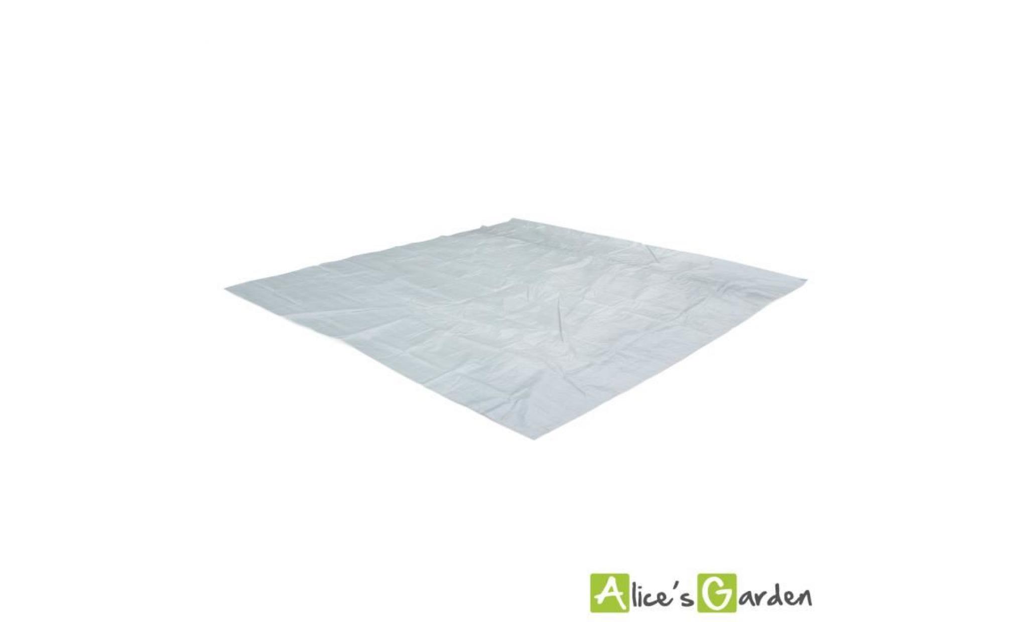 tapis de sol gris 330 x 330 cm pour piscine ronde hors sol Ø 300cm, bâche, couverture, protection sol pas cher