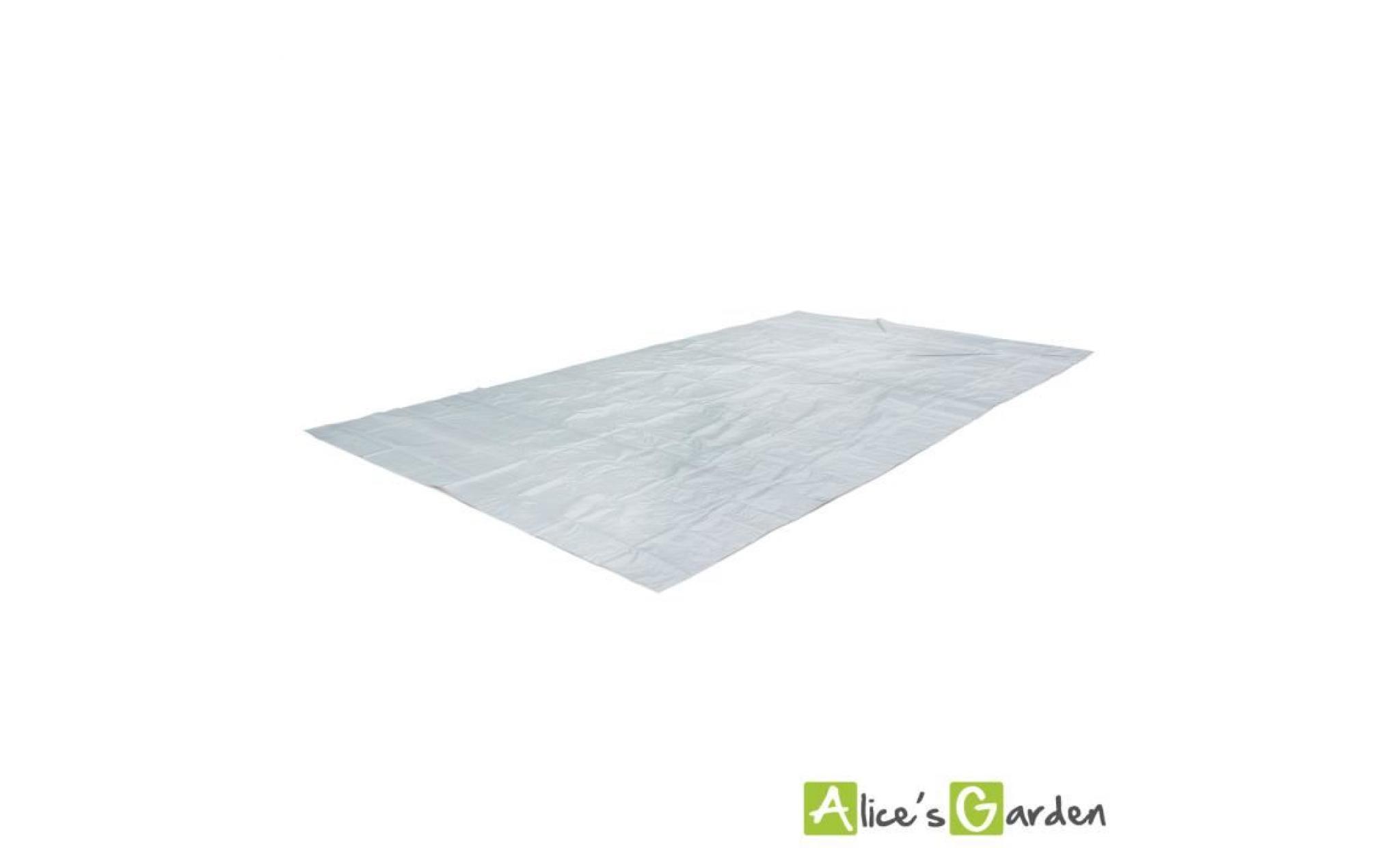 tapis de sol gris 472 x 265 cm pour piscine rectangulaire hors sol 400 x 200 cm, bâche, couverture, protection sol pas cher