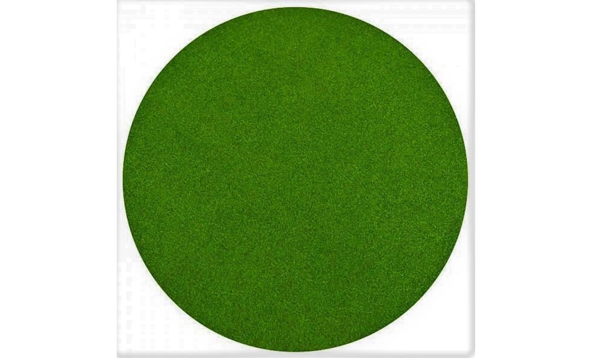 tapis gazon artificiel avec bulles vert rond [vert, Ø 100 cm]