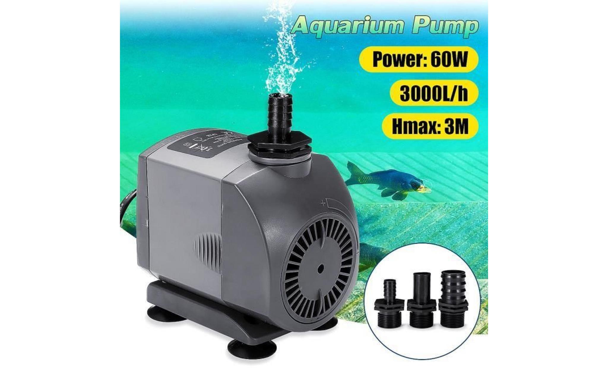 tempsa 220v 60w 3000l h pompe à eau submersible ultra silencieuse pr fontaine aquarium etang c1527