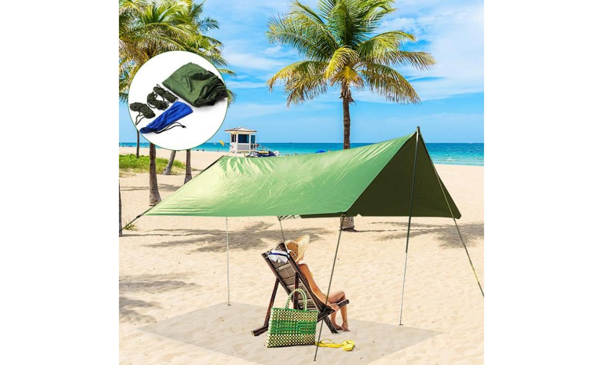 tempsa 3x3m toile solaire ombrage rectangulaire tarp tissu Étanche bâche pluie protection rayons uv pour tente camping auvent