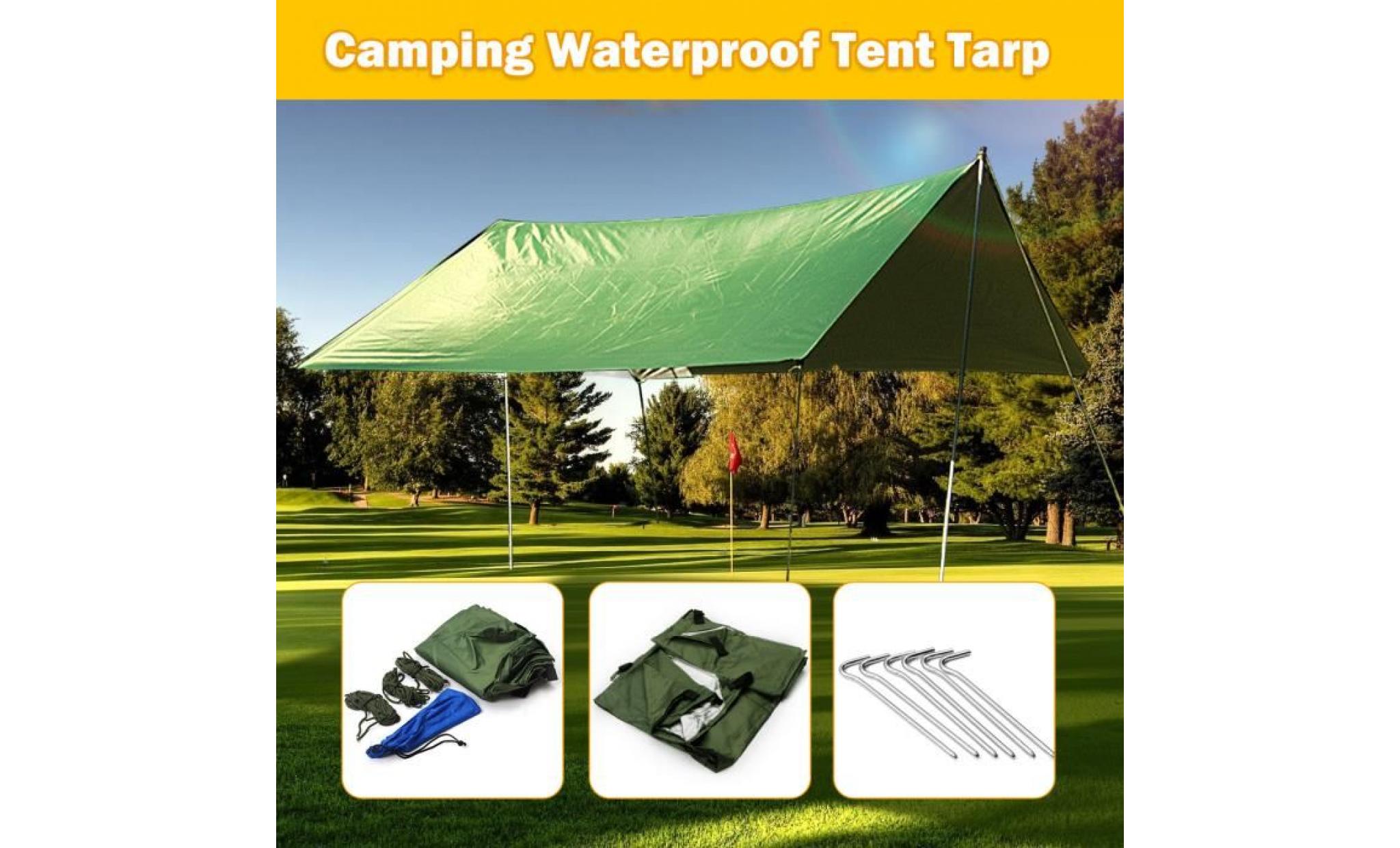 tempsa 3x3m toile solaire ombrage bâche pluie tarp pr tente camping auvent Étanche