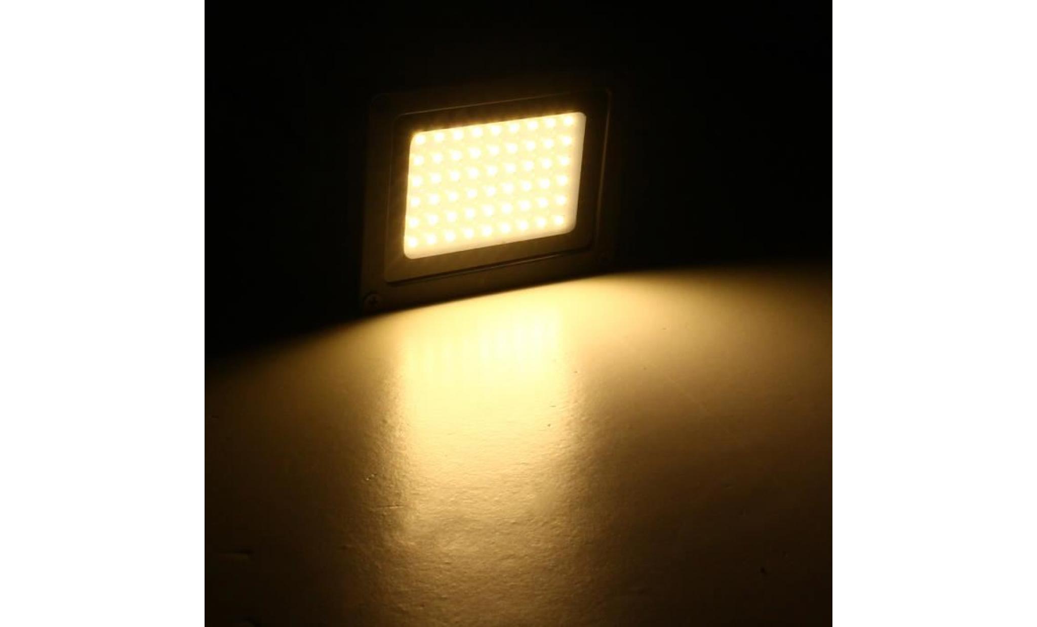 tempsa 54 led lampe solaire Éclairage extérieur jardin detecteur lumière + panneau solaire ip65 blanc chaud pas cher
