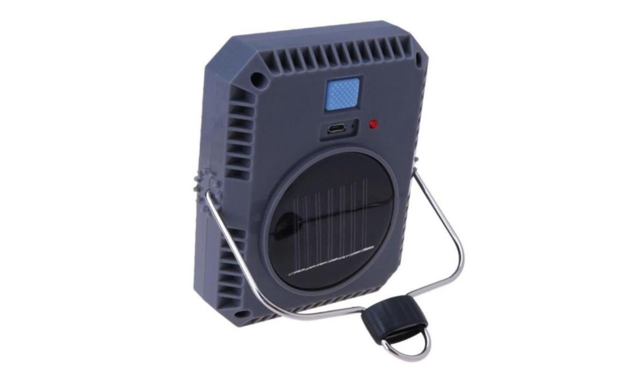 tempsa 5w projecteur solaire usb rechargeable imperméable 3 modes pr camping extérieur pas cher