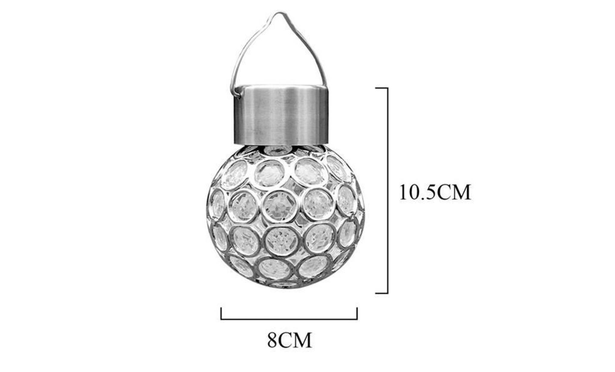 tempsa ampoule solaire de boule 0.05w dc1.2v suspension pour jardin exterieur décor blanc pas cher