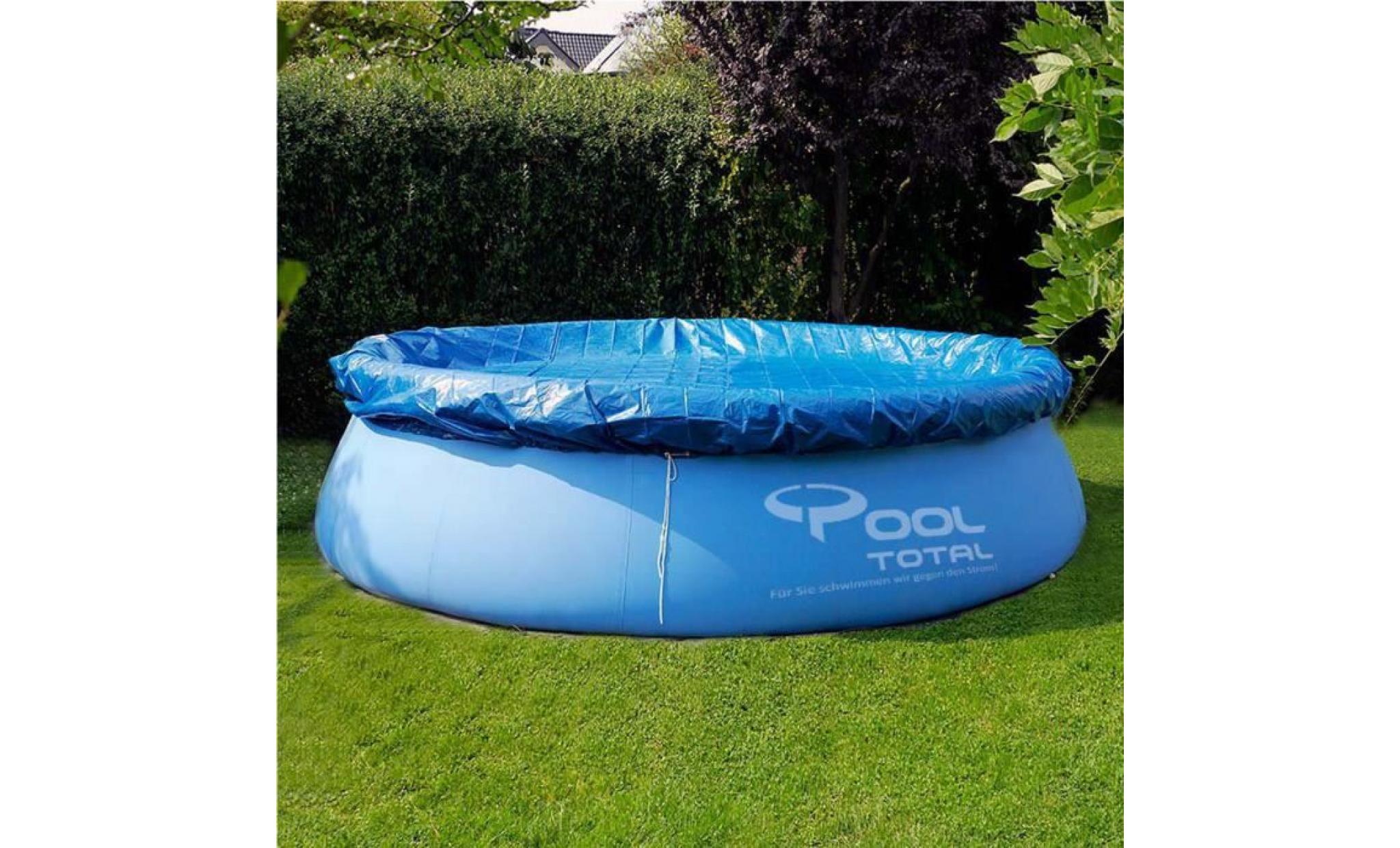 tempsa bache couverture ronde pour piscine jardin(sans piscine ) bleu ou noir (couleur aléatoire)305cm pas cher