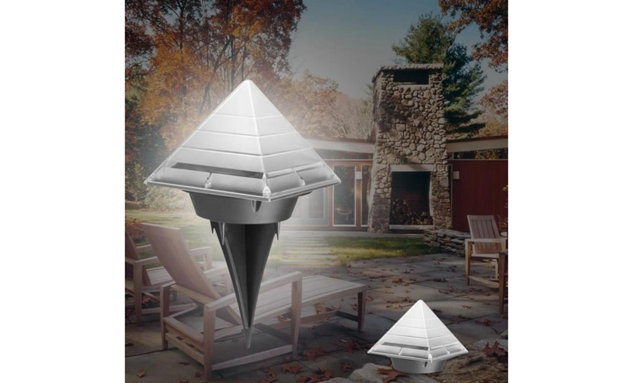 tempsa balise solaire forme pyramide souterraine de jardin pelouse décor