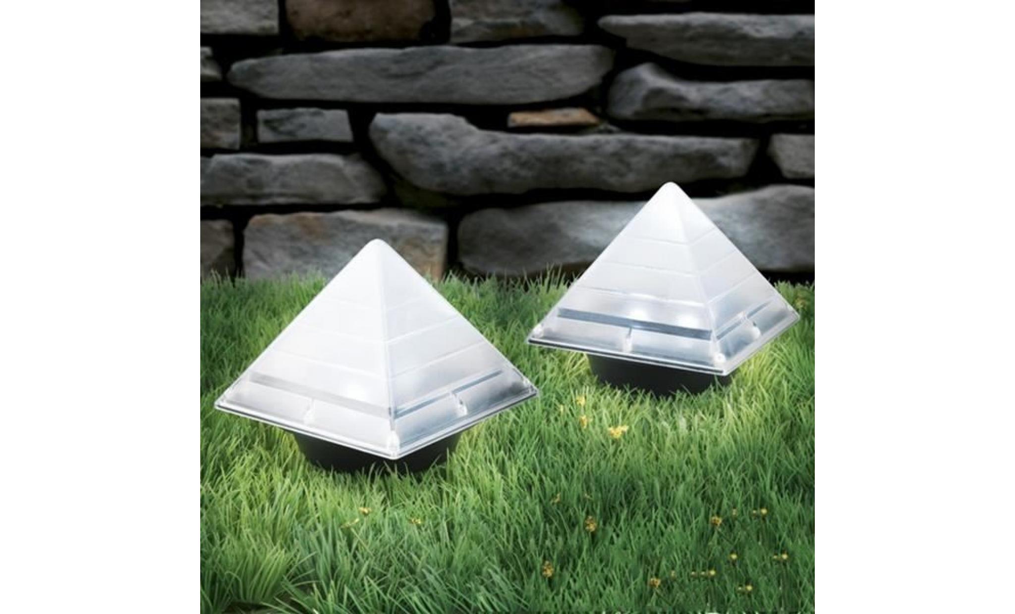 tempsa balise solaire forme pyramide souterraine de jardin pelouse décor pas cher