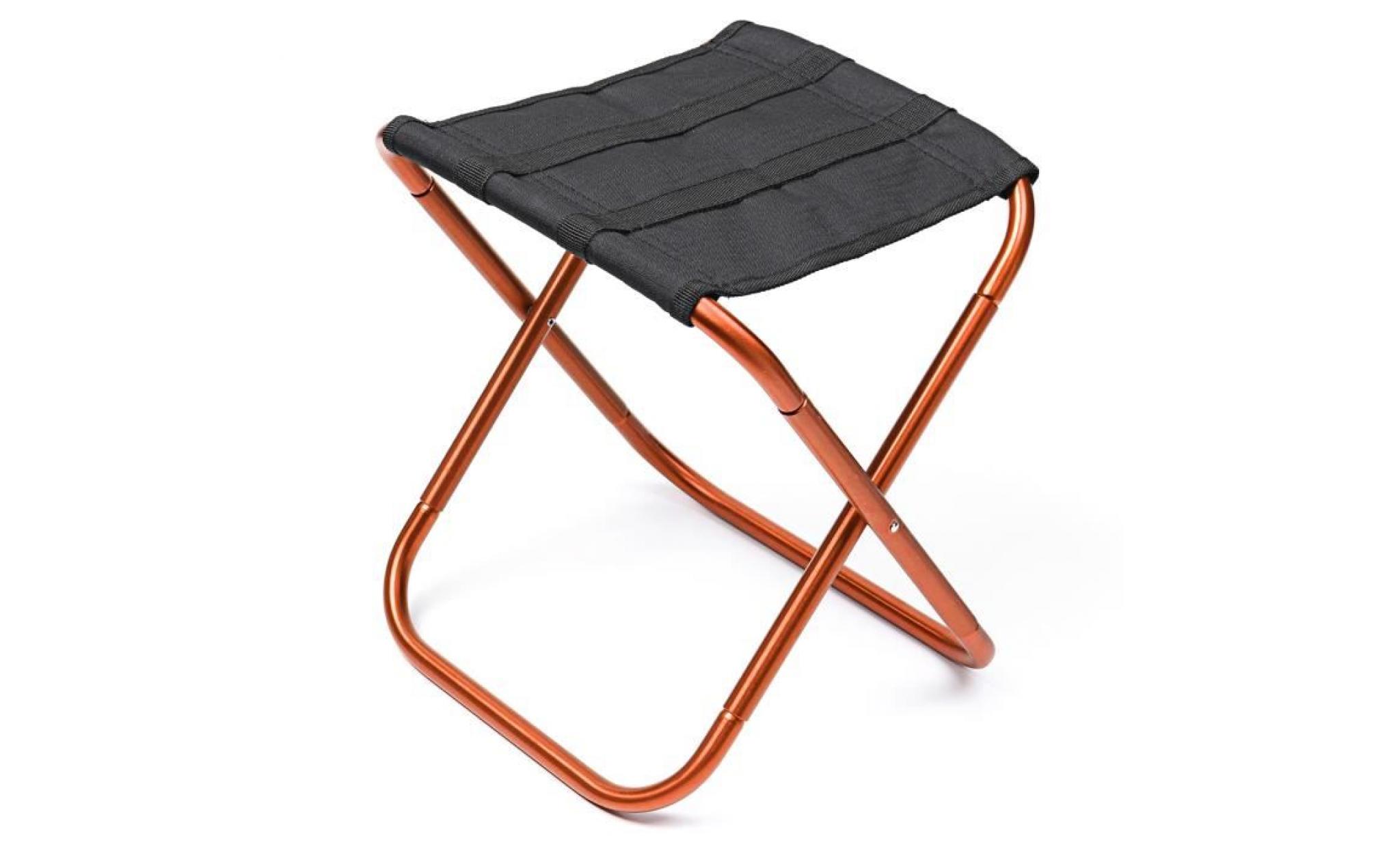 tempsa chaise pliante portable alliage d'aluminium pr pêche camping plage orange