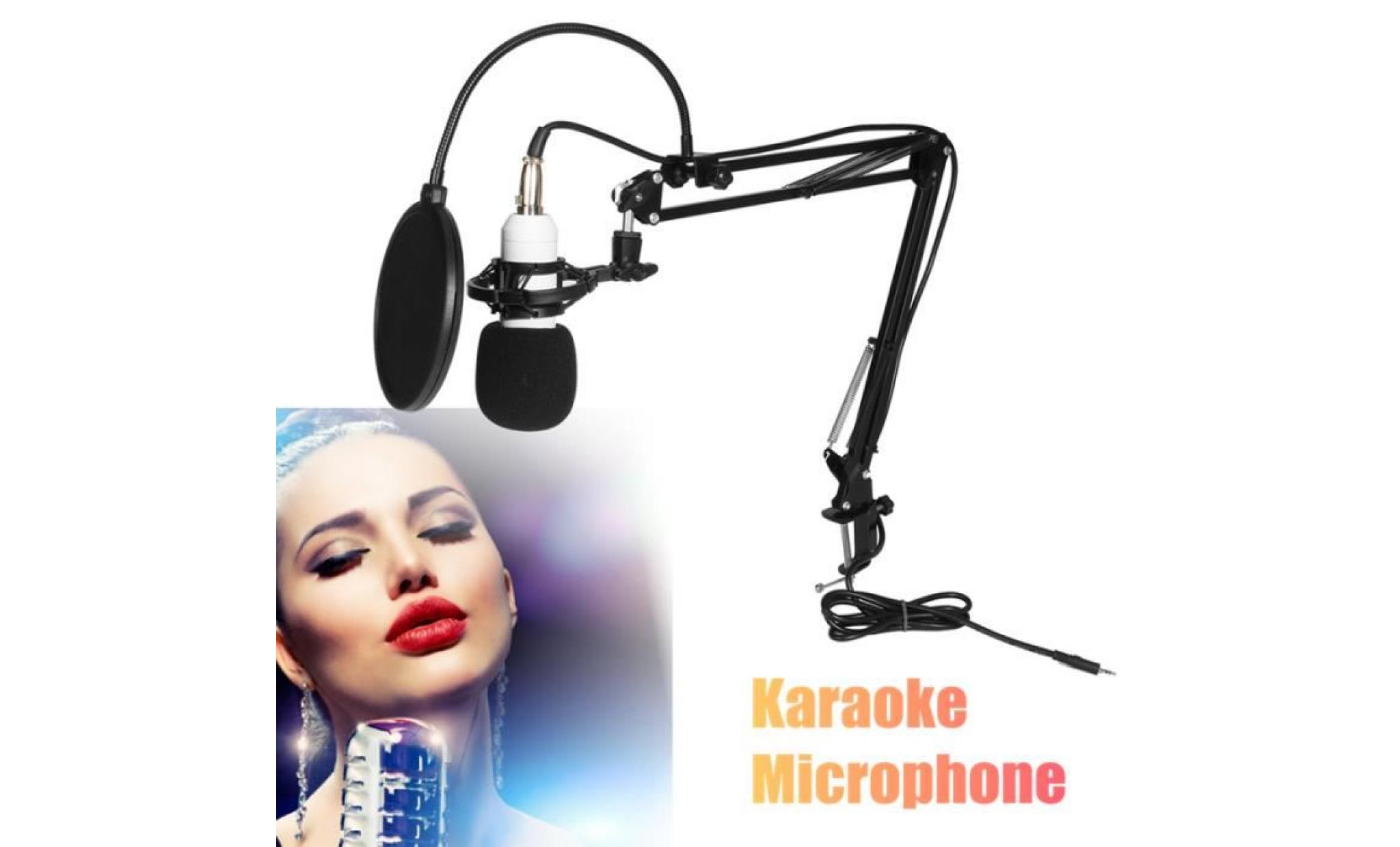 tempsa pro kit mic microphone à condensateur pour studio enregistrement audio réseau direct chanter 78db