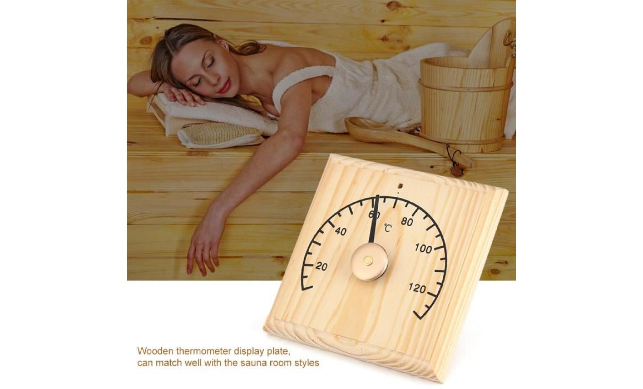 thermomètre de salle de sauna accessoire sauna en bois 0 140℃   dq france