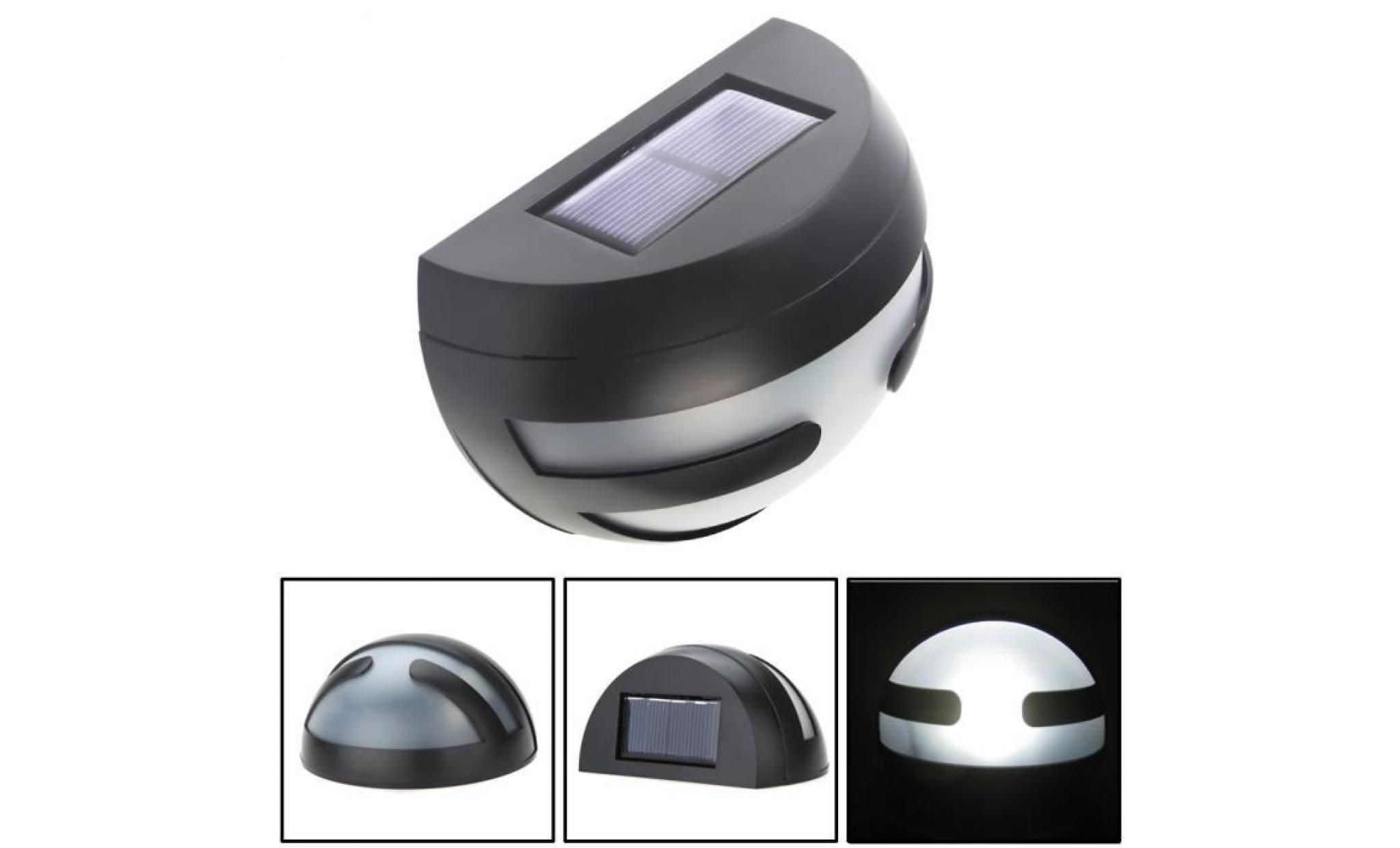 tld (2 led) lampe solaire lampe extérieure /lampe led /lampe eclairage semi cercle abs solaires ip44 blanc froid