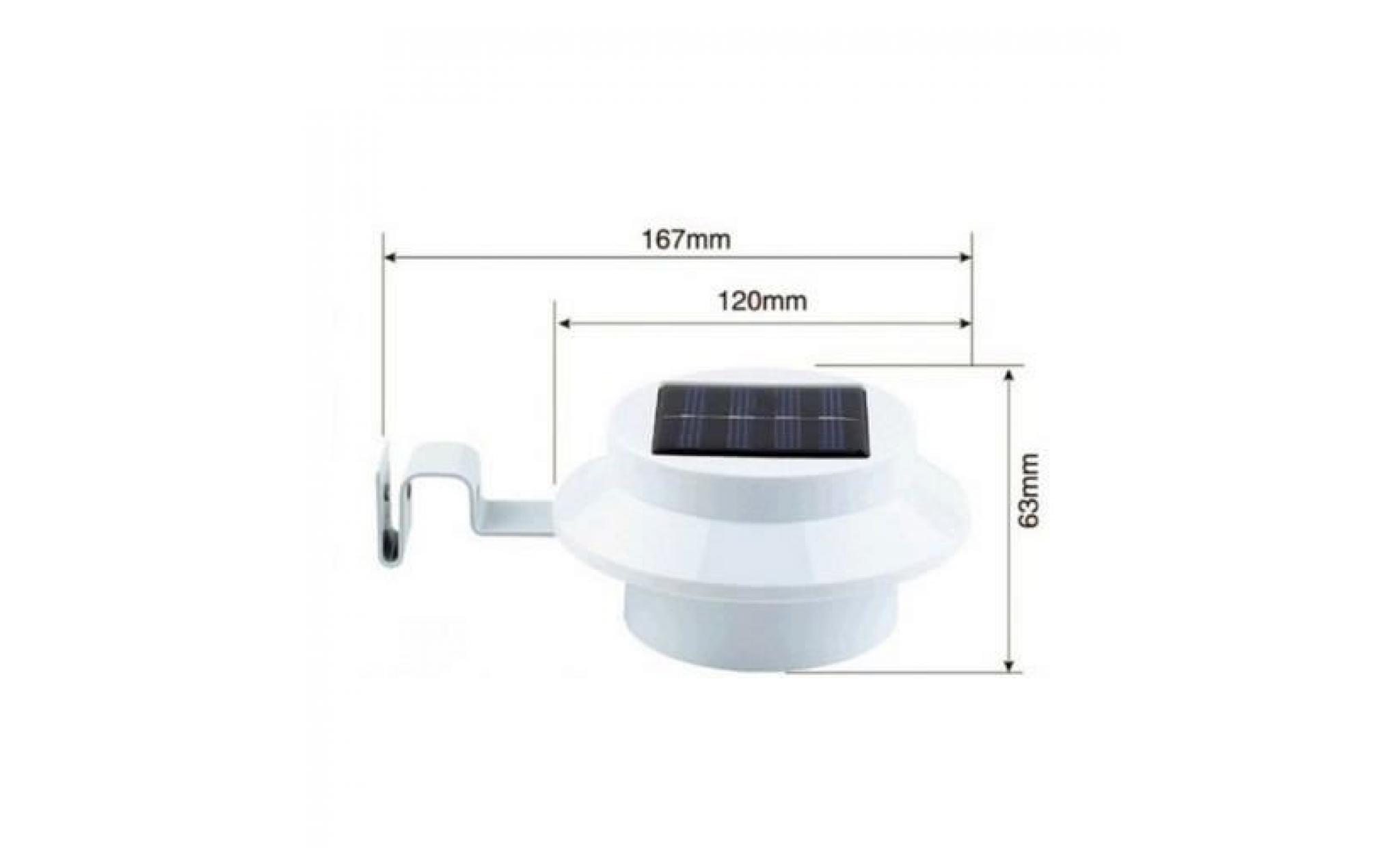 tofoco applique extÉrieure led solaire alimentée blanc （batterie non incluse） pas cher