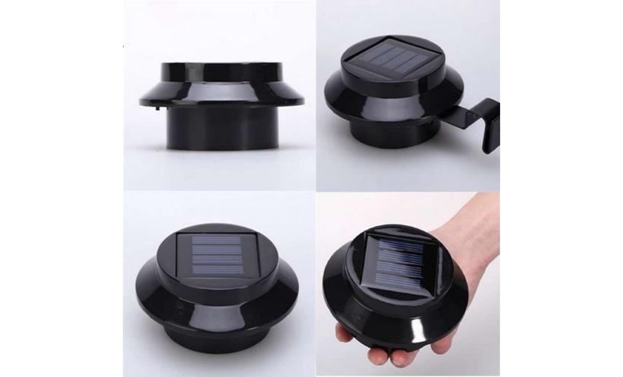 tofoco applique extÉrieure led solaire alimentée noir （batterie non incluse） pas cher