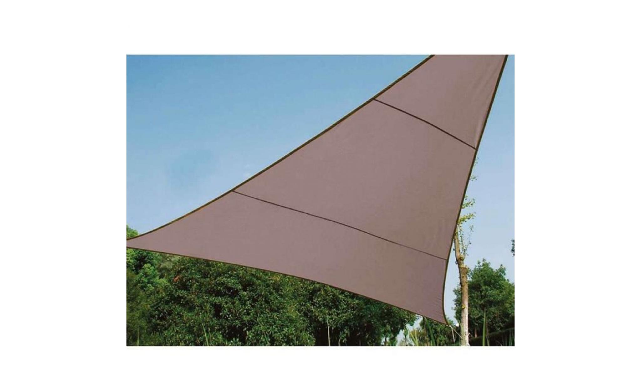 toile d'ombrage triangulaire couleur taupe 5x5x5m