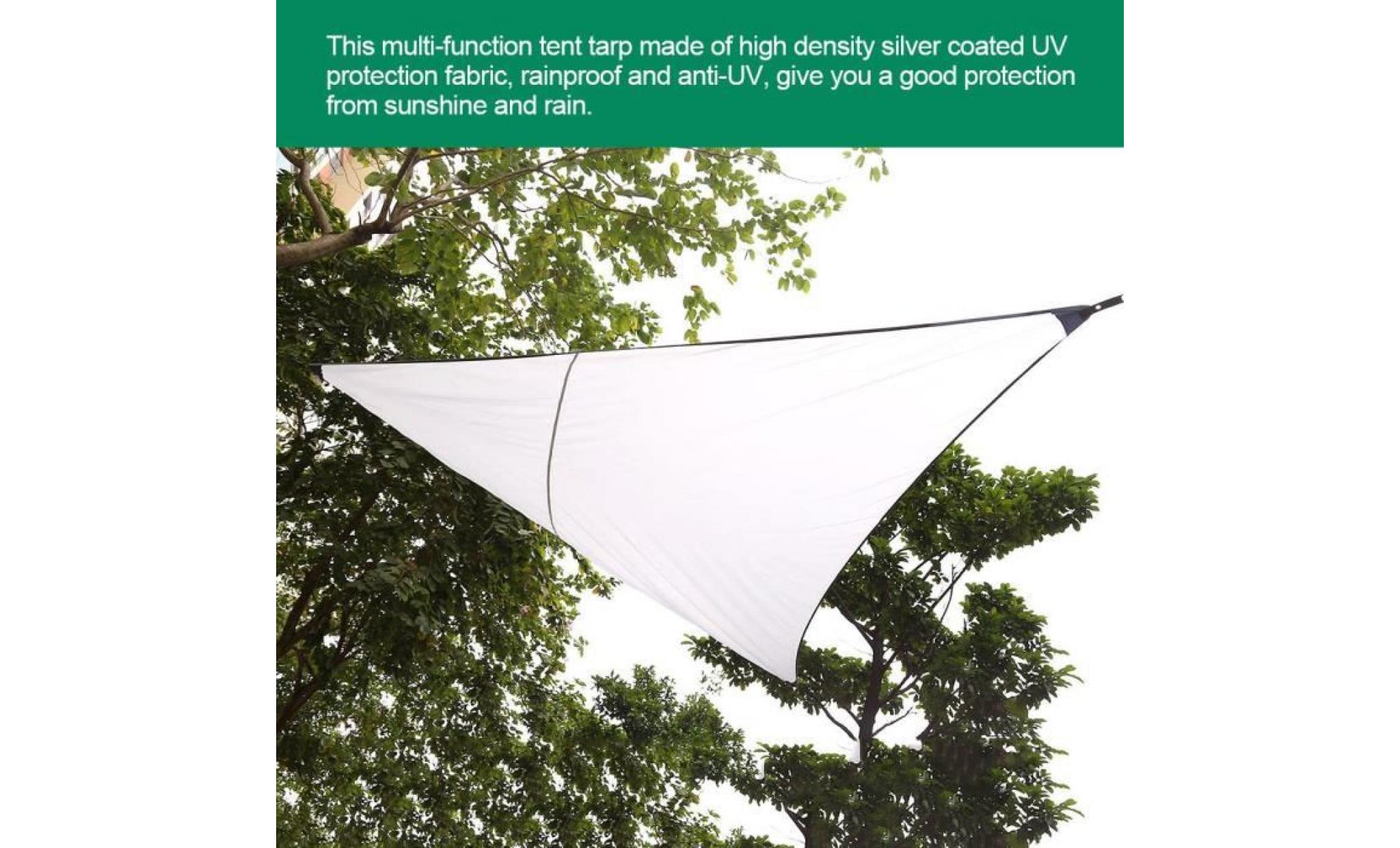 toile solaire voile d'ombrage triangulaire 3.6 x 3.6 x 3.6 m en tissu déperlant