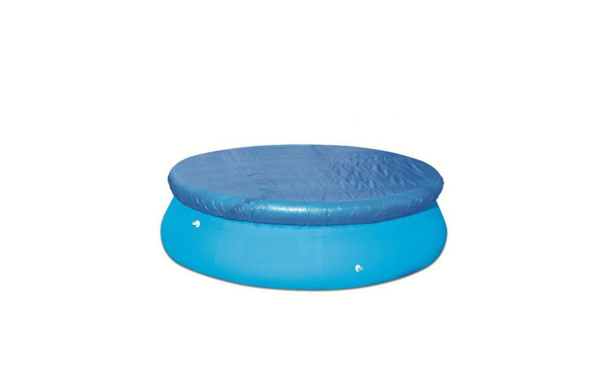 toptw bâche couverture ronde pr piscine jardin(sans piscine) pour intex pour bestway bleu noir aléatoire 366cm