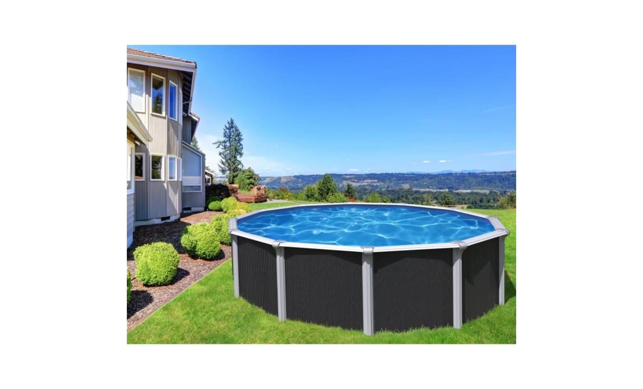 trigano piscine métal hors sol osmose   5,80 x 1,32 m   aspect bois