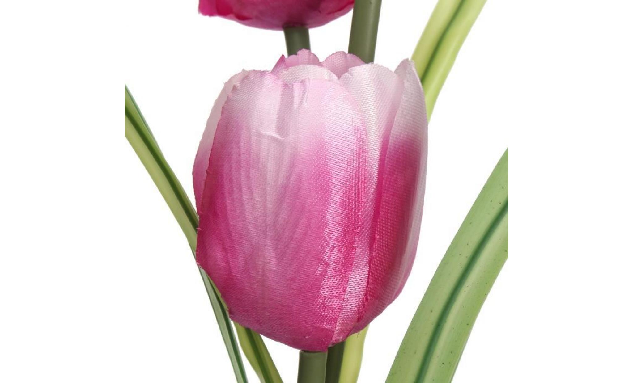 u 3 led energie solaire lampe lumière tulipe fleur pour jardin cour extérieur chemin violet blanc pas cher