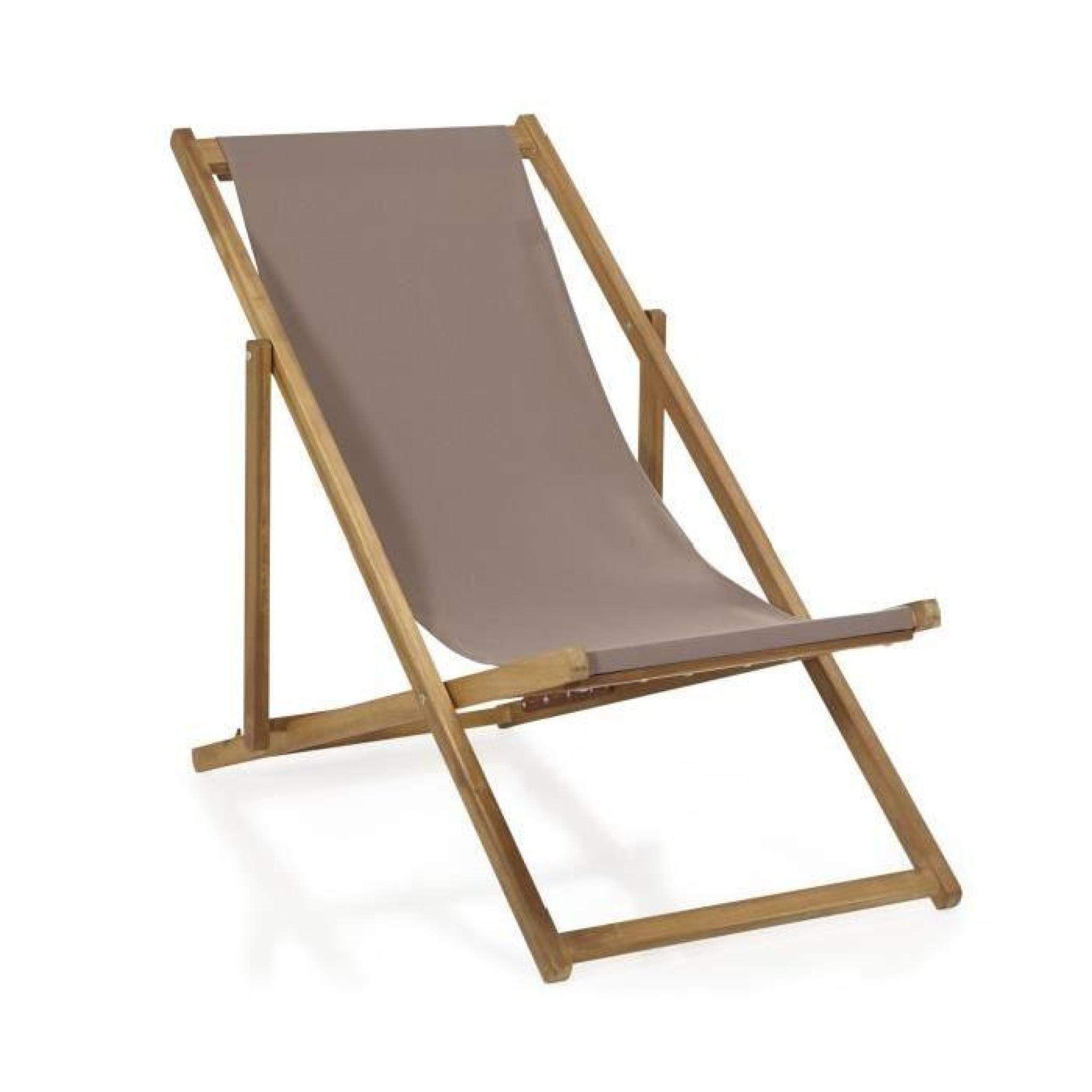 Udine Chilienne / Chaise longue de jardin taupe - Taupe pas cher