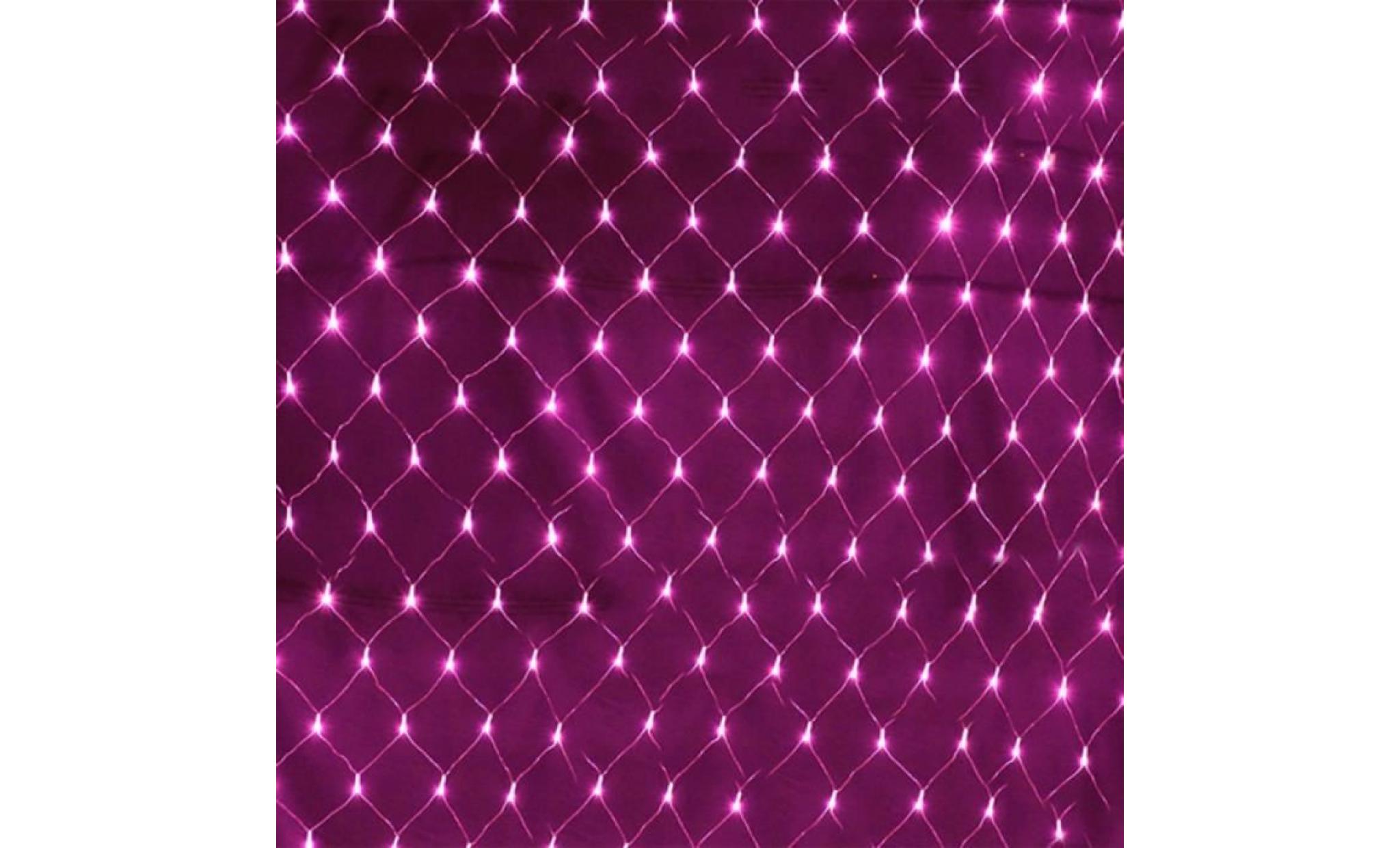 uk prise lumière couleur rose 2m x 3m lumière de maille (plug de conversion non inclus) décoration de fête soirée