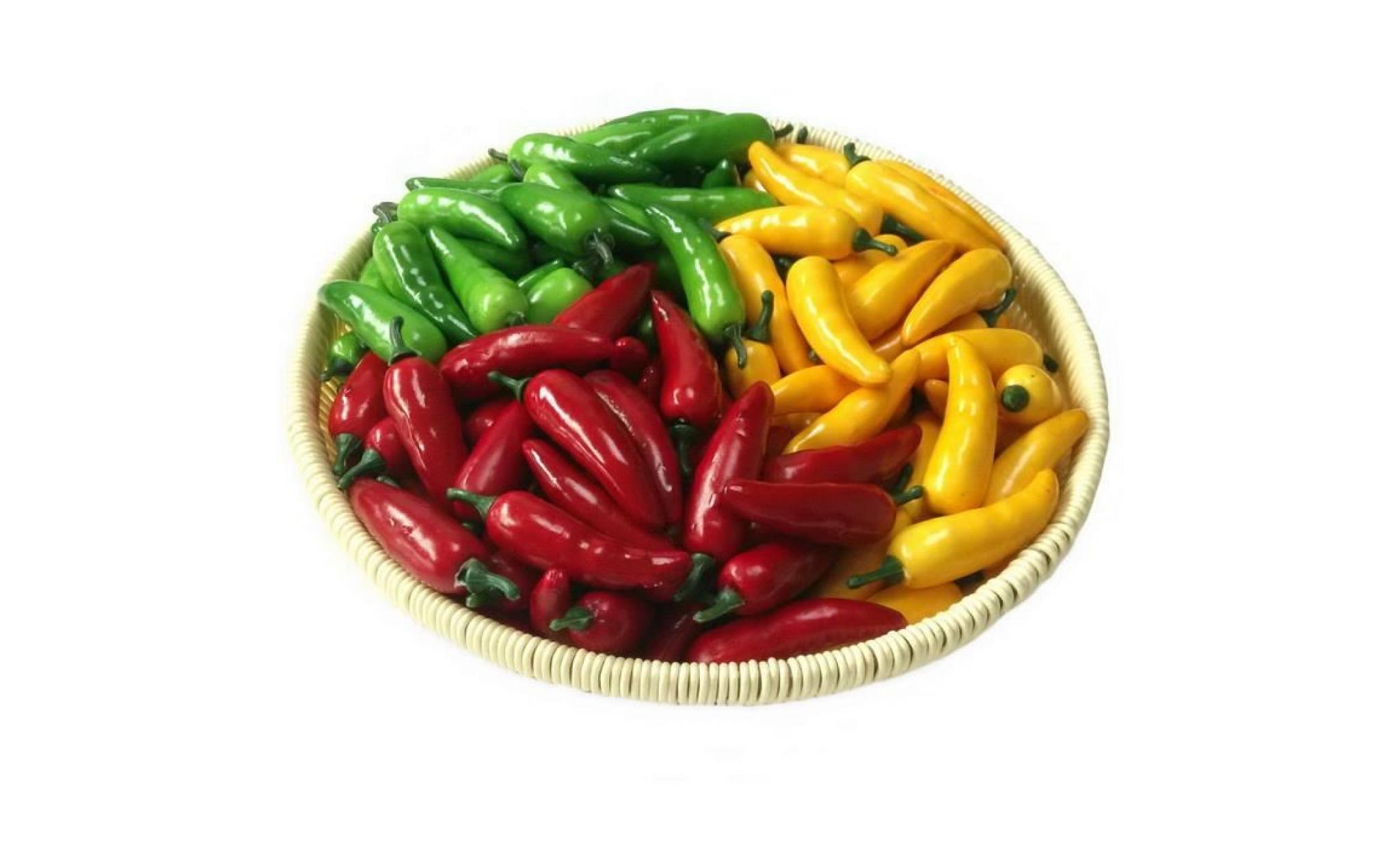 ukerdo 60pcs artificiel réaliste mini poivre chili décor faux légume accueil fête festival décoration props