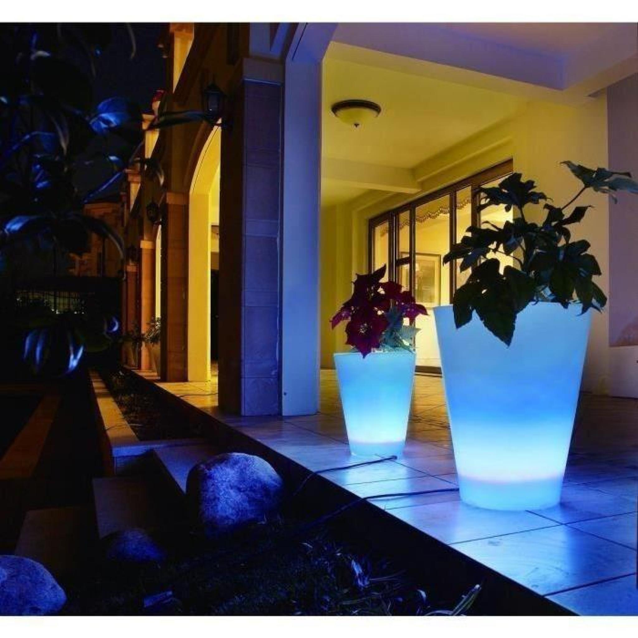 BATIMEX Vase lumineux conique Led télécommandable 38cm - Multicolore