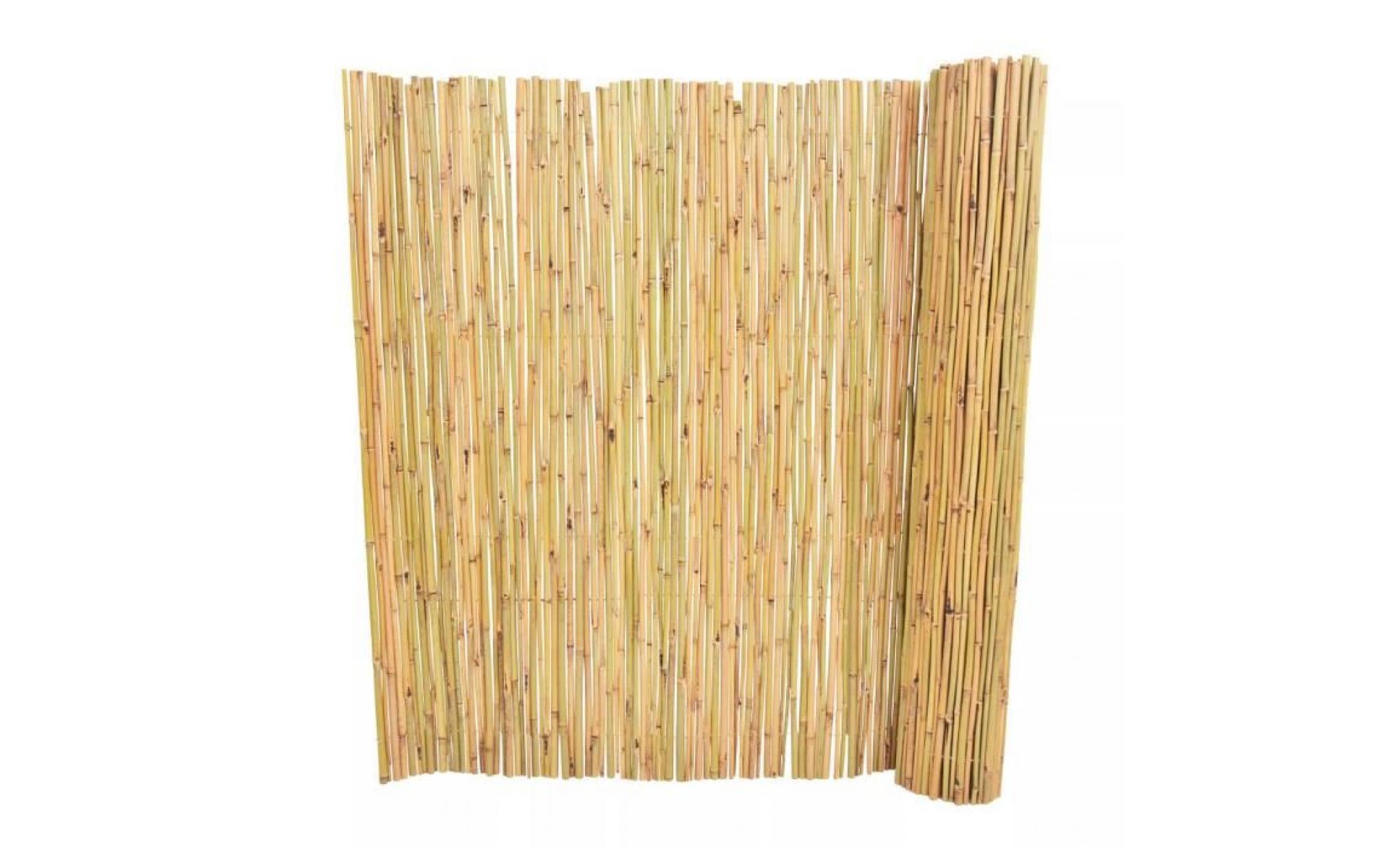 vidaxl clôture de jardin bambou 250 x 195 cm pas cher