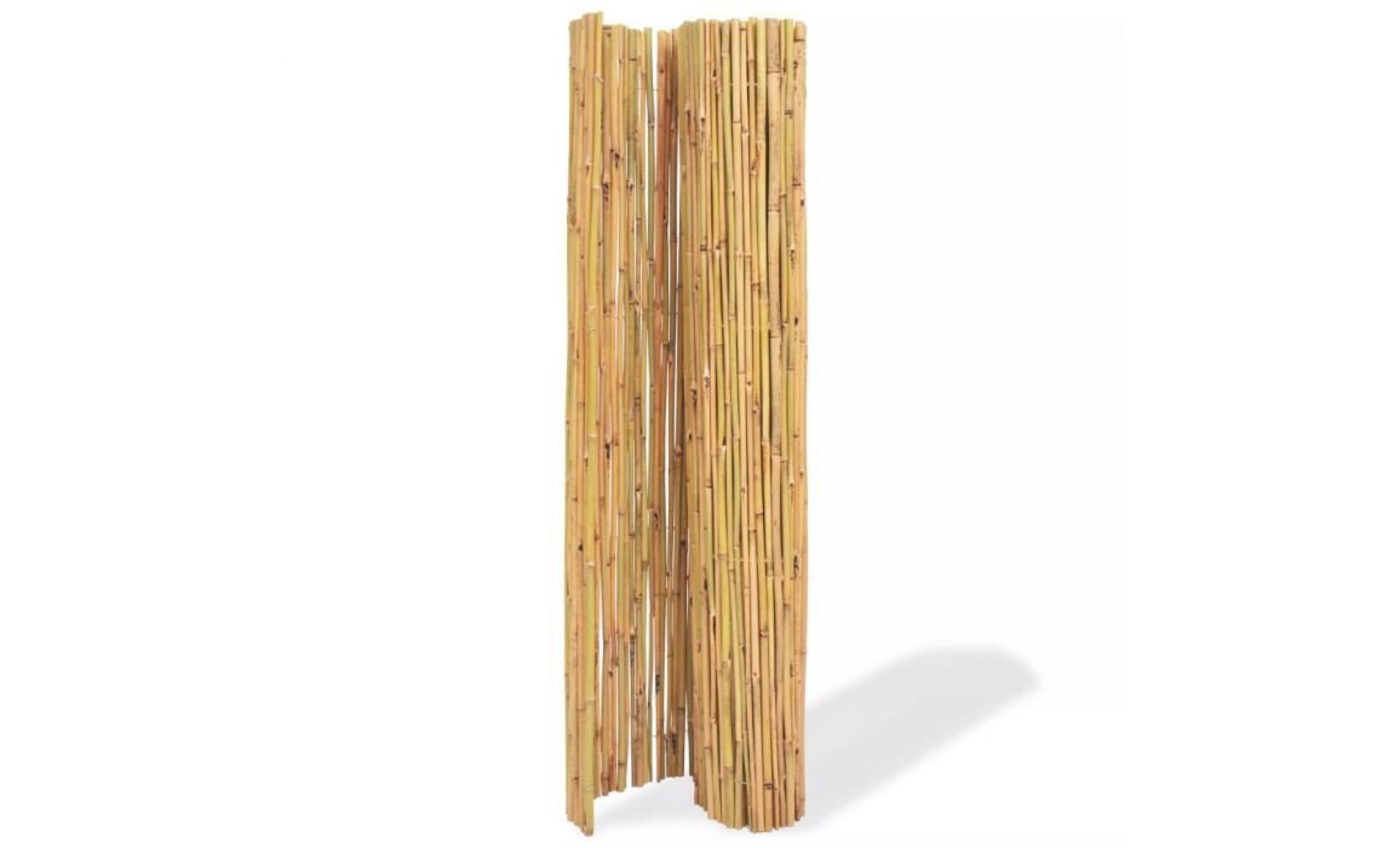 vidaxl clôture de jardin bambou 250 x 195 cm pas cher