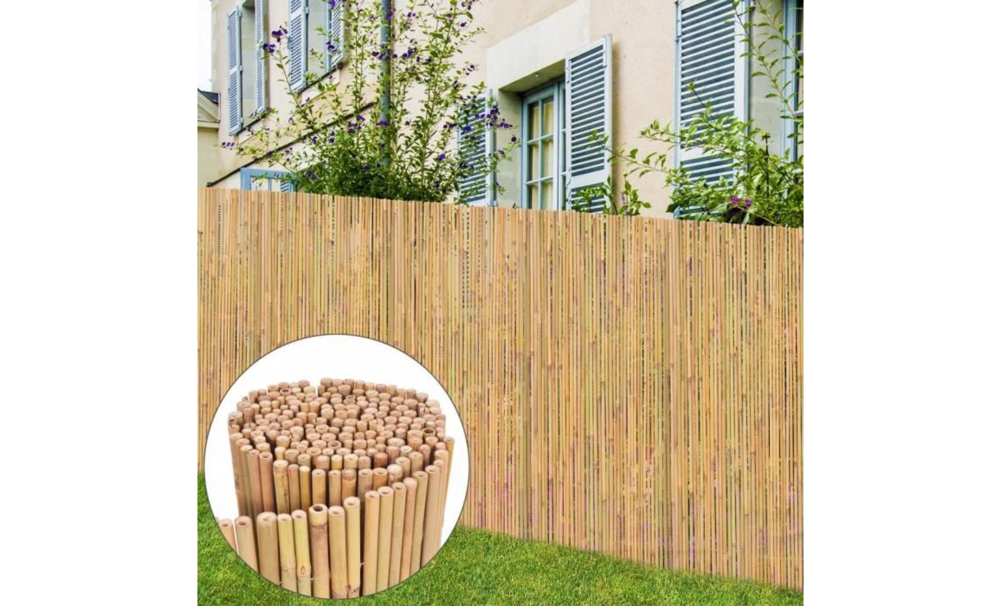 vidaxl clôture de jardin bambou 300 x 150 cm pas cher