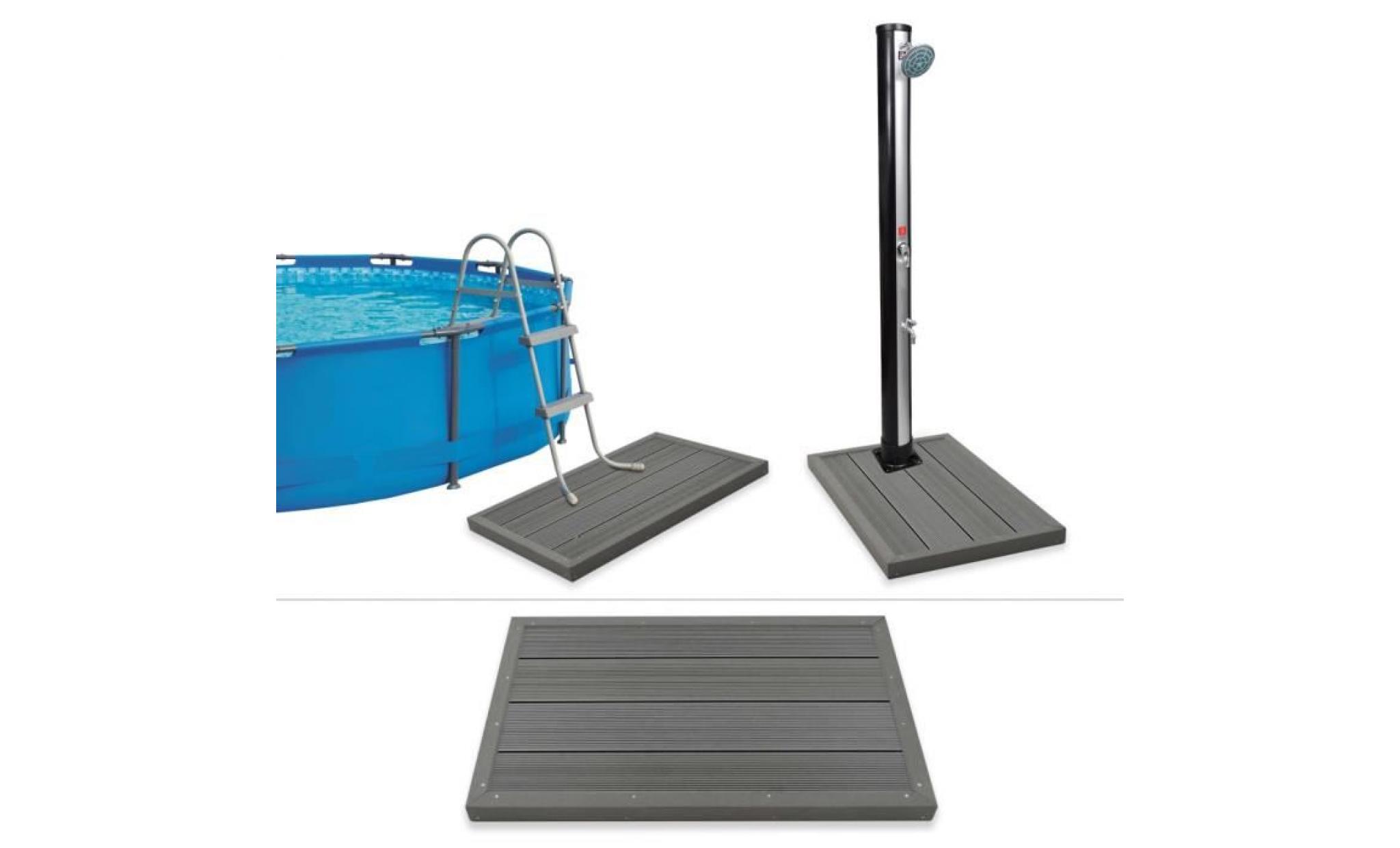 vidaxl Élément de plancher pour douche solaire/échelle de piscine wpc